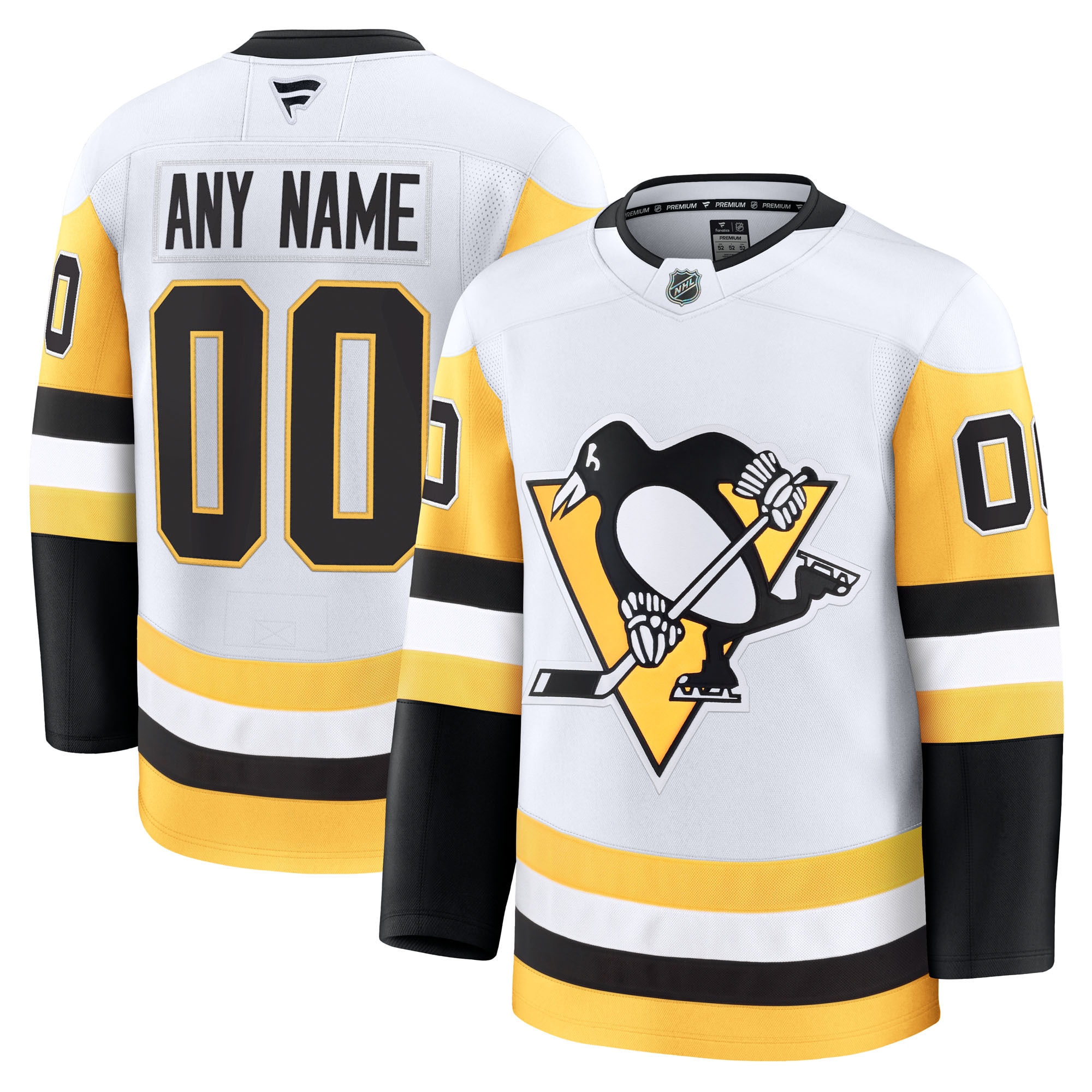 Pittsburgh Penguins Away Premium Custom Jersey White