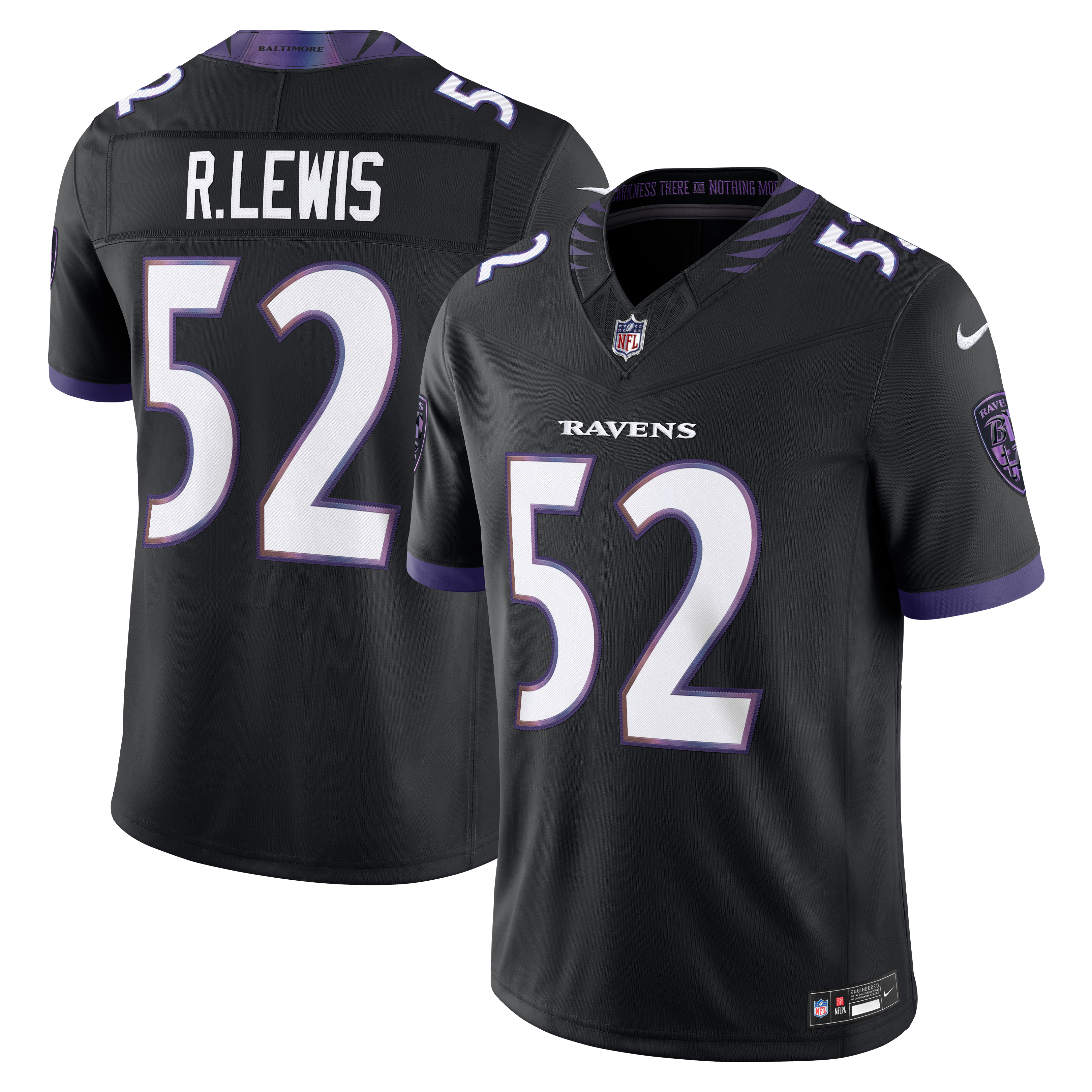 Ray Lewis Baltimore Ravens Alternate Vapor F U S E Stitched Retired Player Limited Jersey Black