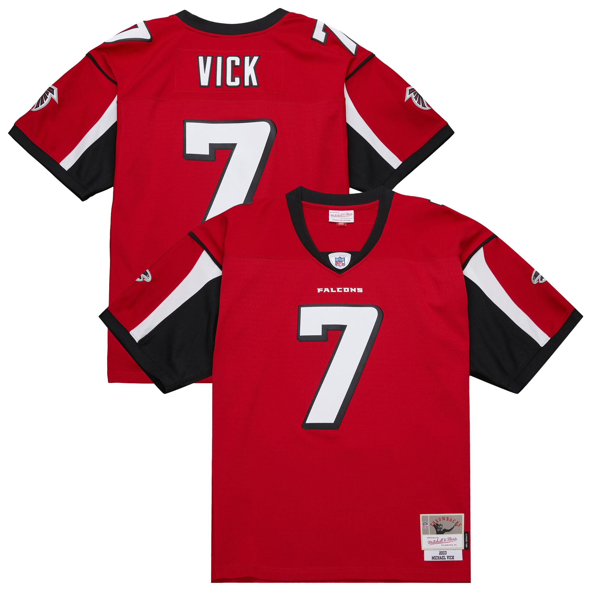 Michael Vick Atlanta Falcons Mitchell Ness 2003 Legacy Replica Jersey Red