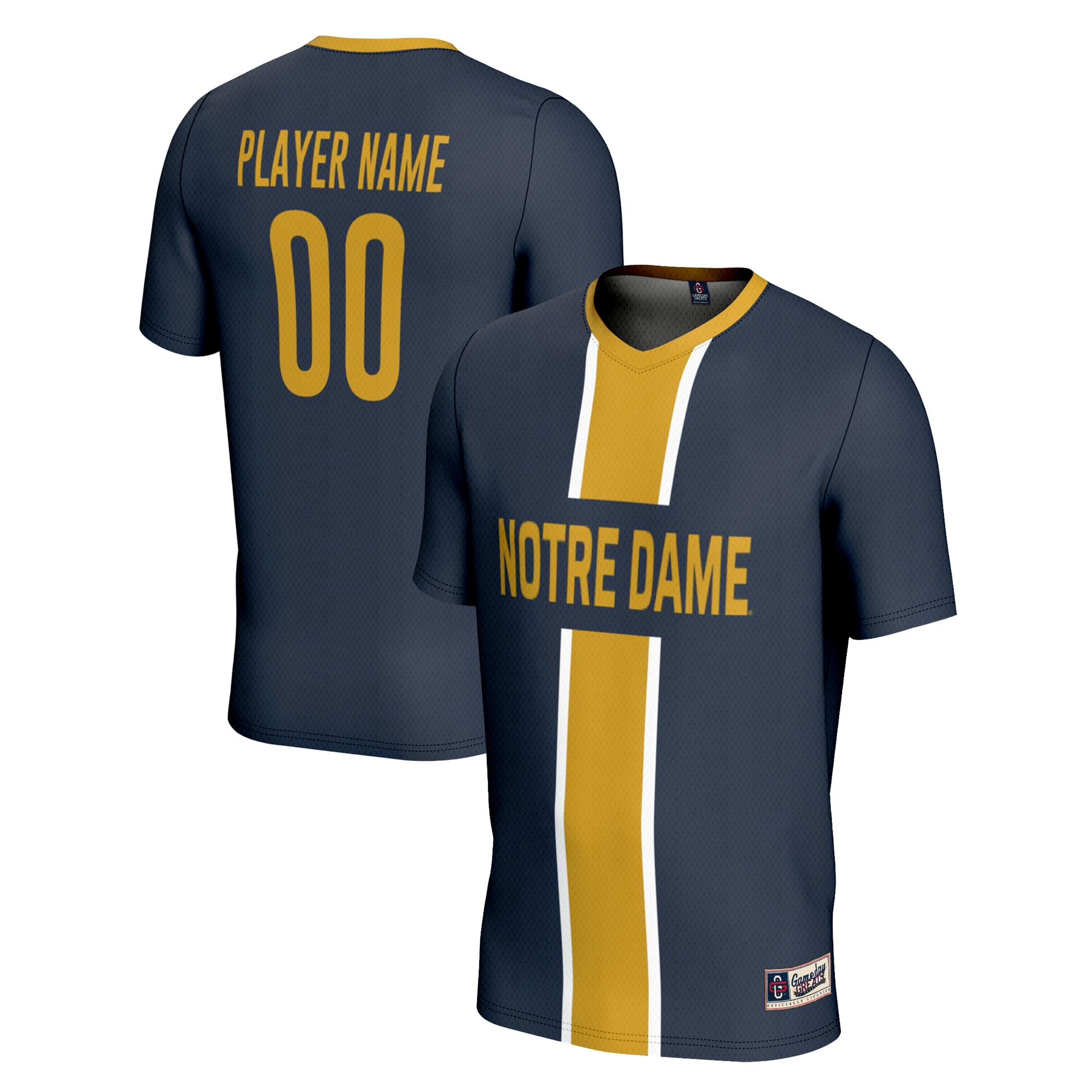Notre Dame Fighting Irish Gameday Greats Unisex Pick A Player Nil Men S Soccer Jersey Navy