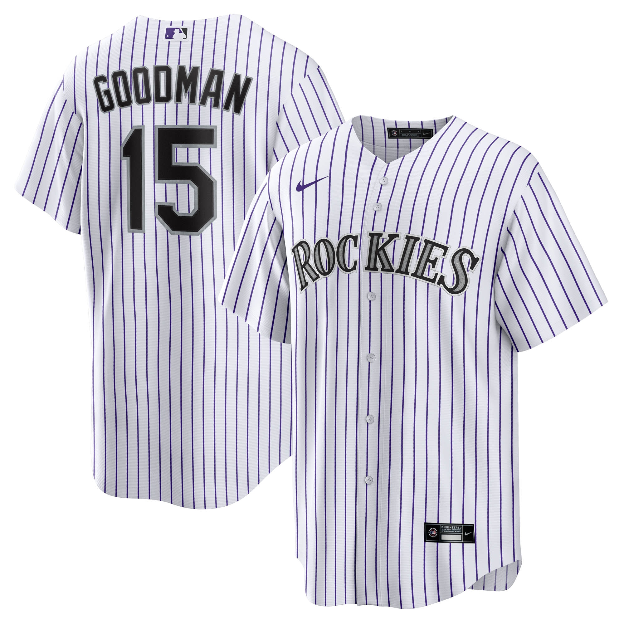 Hunter Goodman Colorado Rockies Home Replica Jersey White