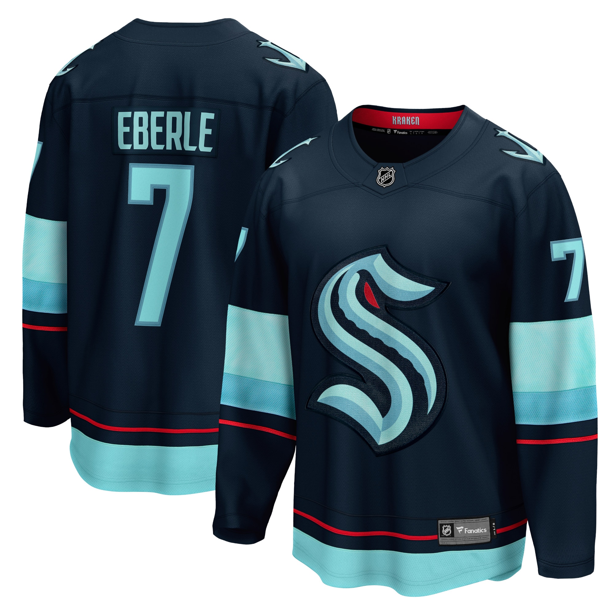 Jordan Eberle Seattle Kraken Home Breakaway Player Jersey Navy