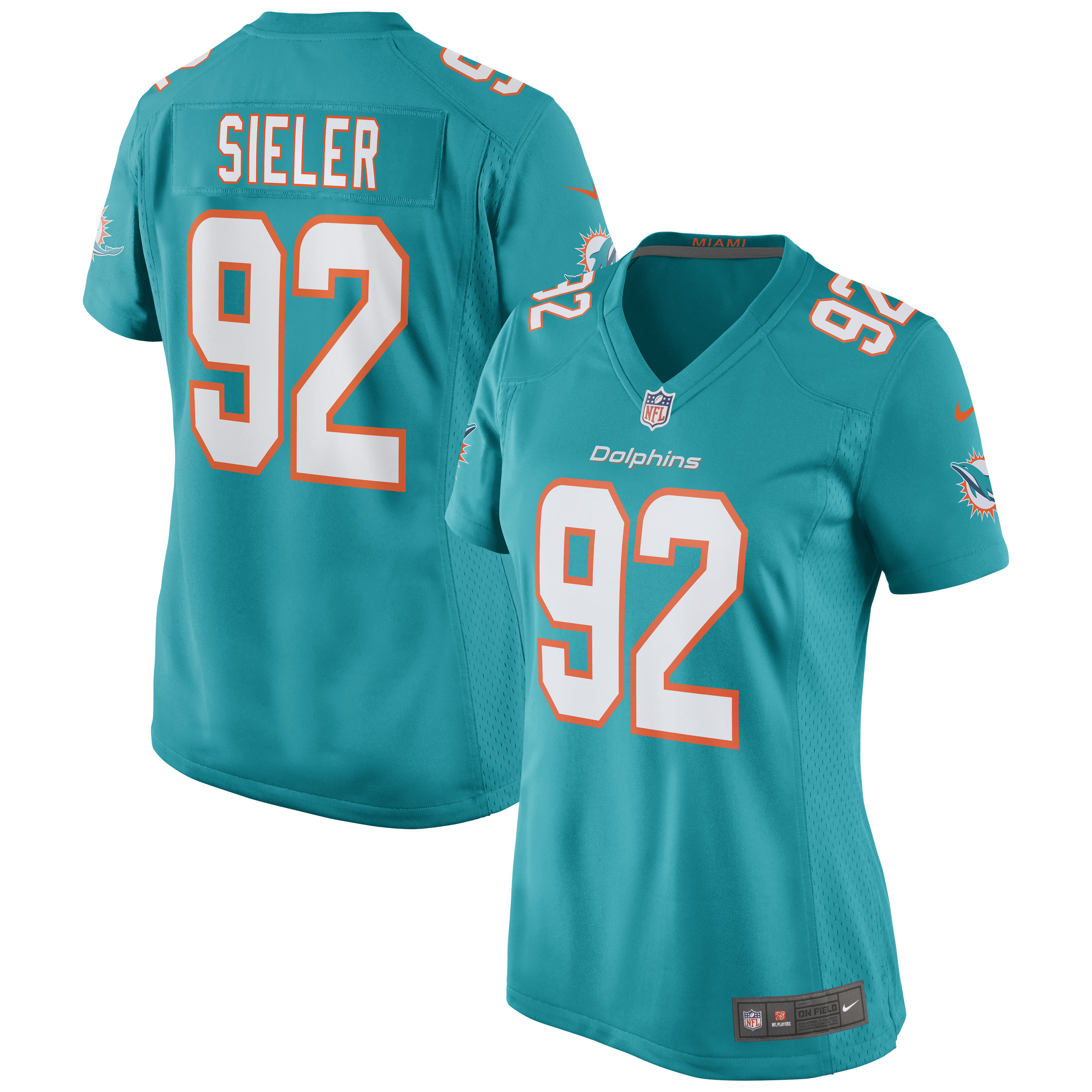 Zach Sieler Miami Dolphins Game Jersey Aqua Men