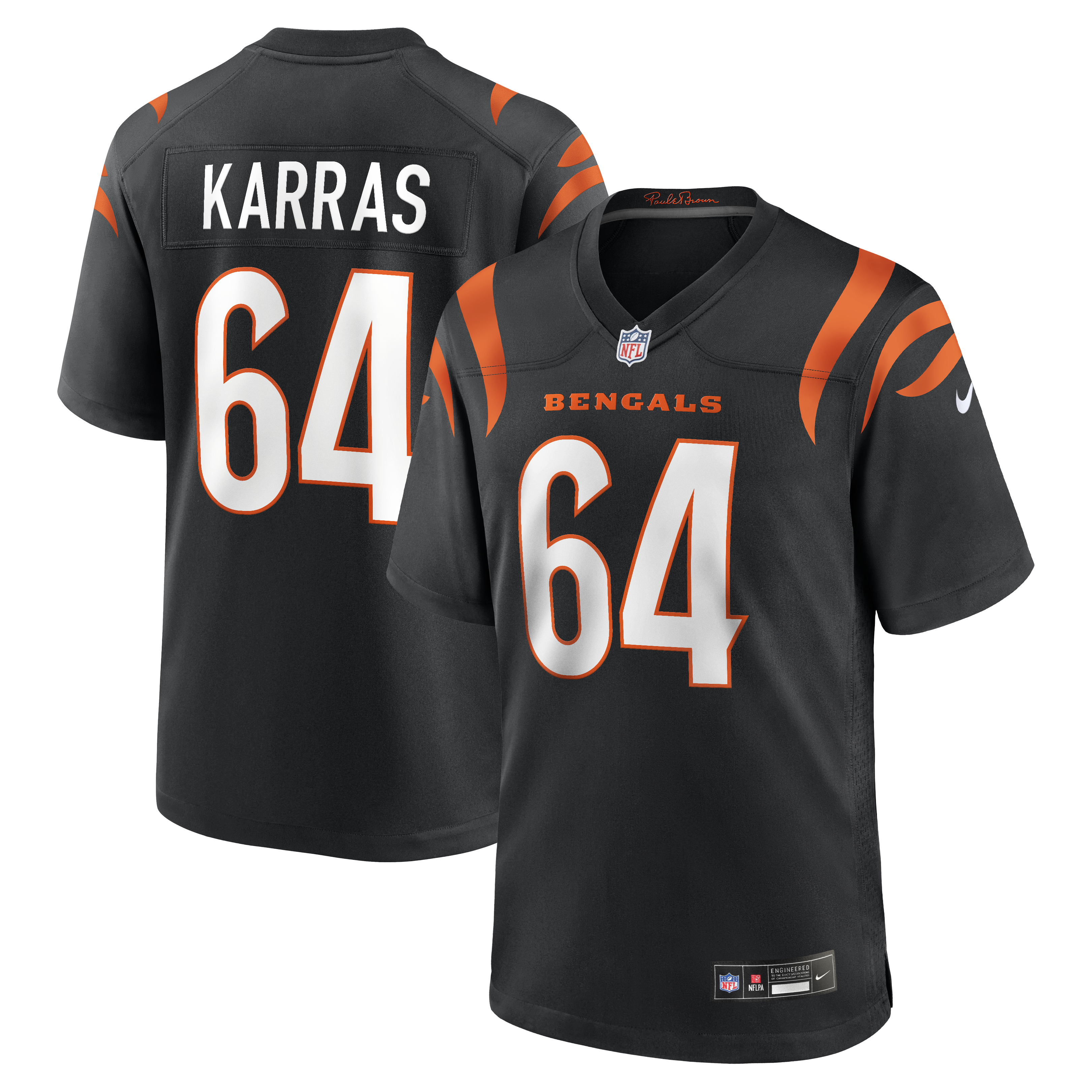 Ted Karras Cincinnati Bengals Game Player Jersey Black
