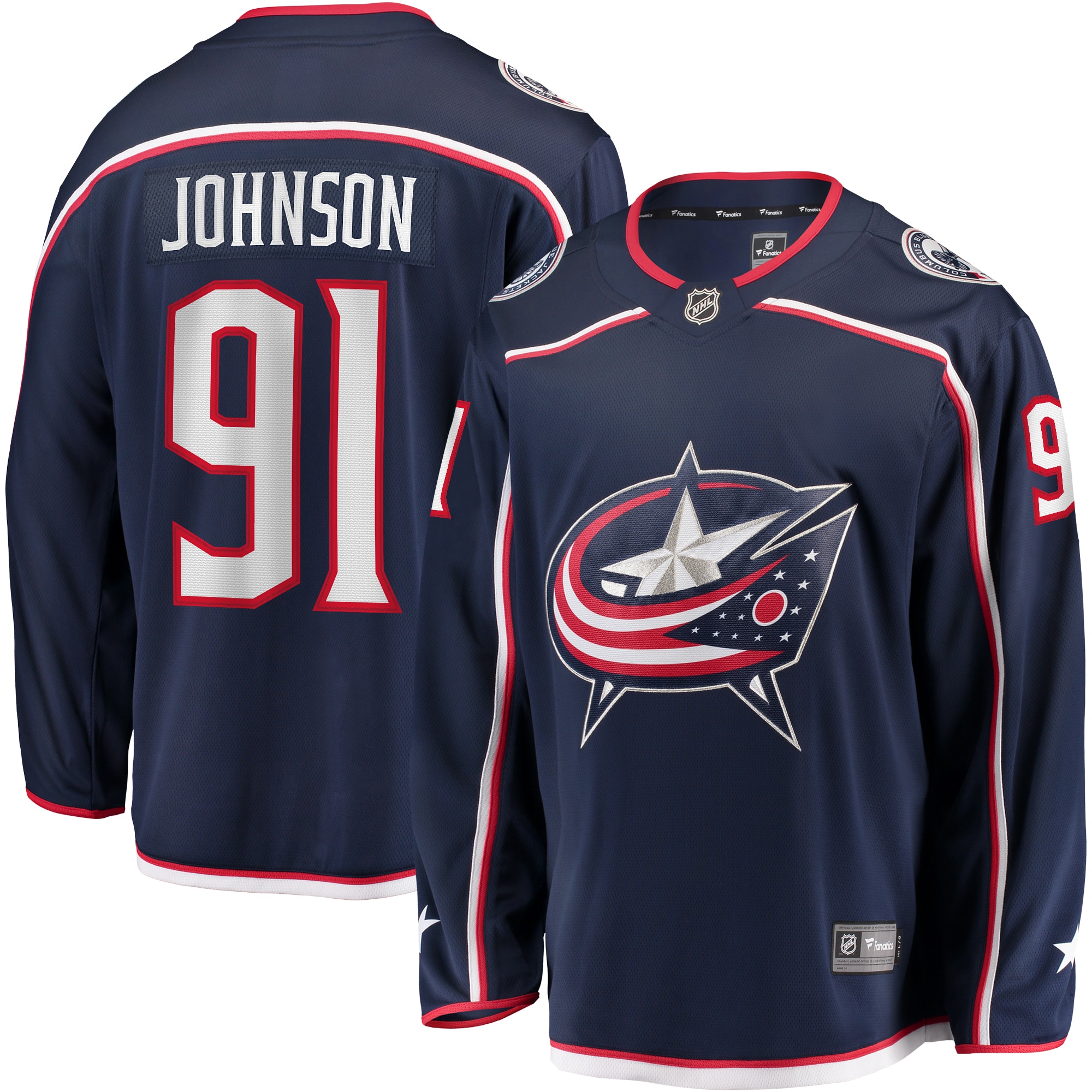 Kent Johnson Columbus Blue Jackets Home Breakaway Jersey Navy