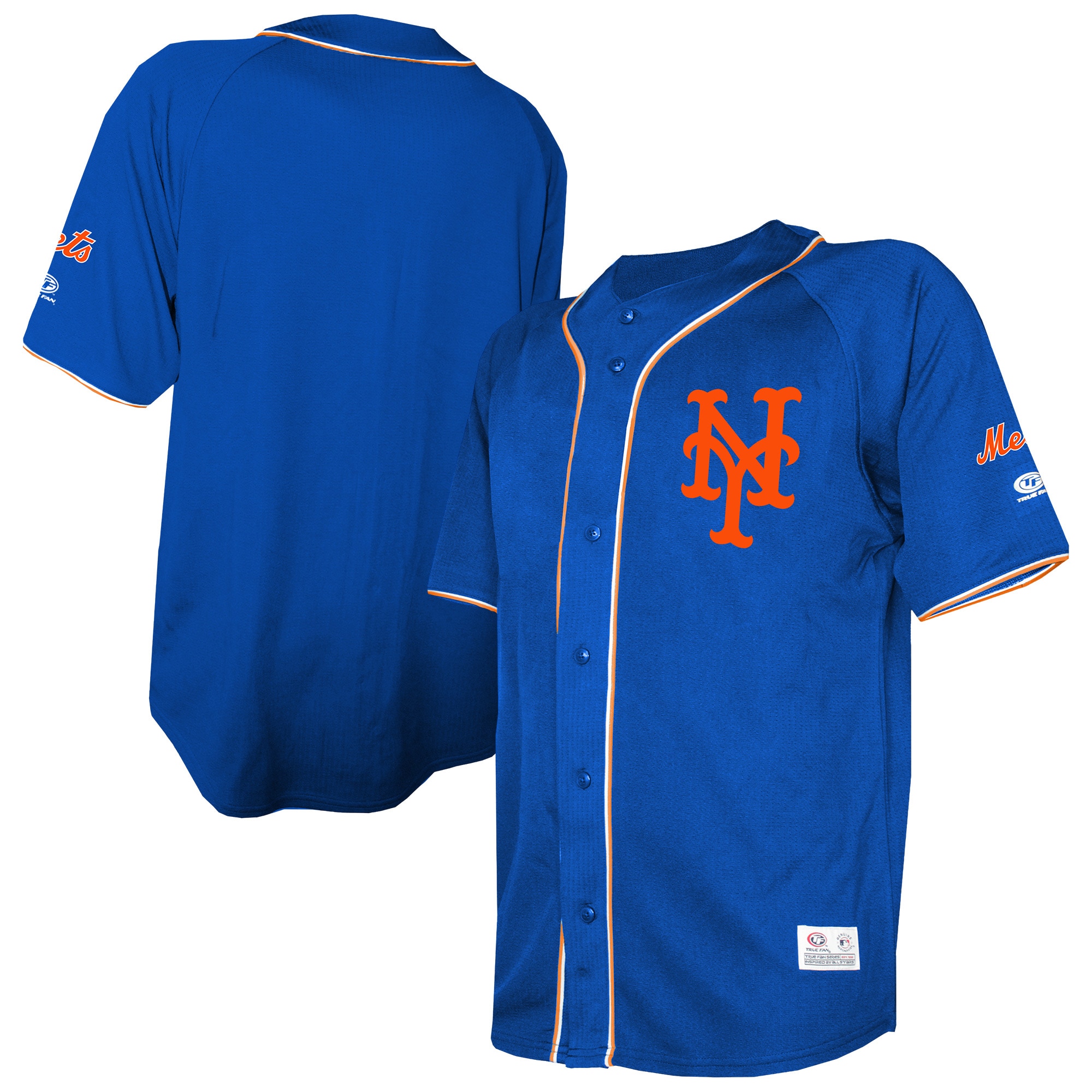 New York Mets Stitches Team Color Full Button Fashion Jersey Royal