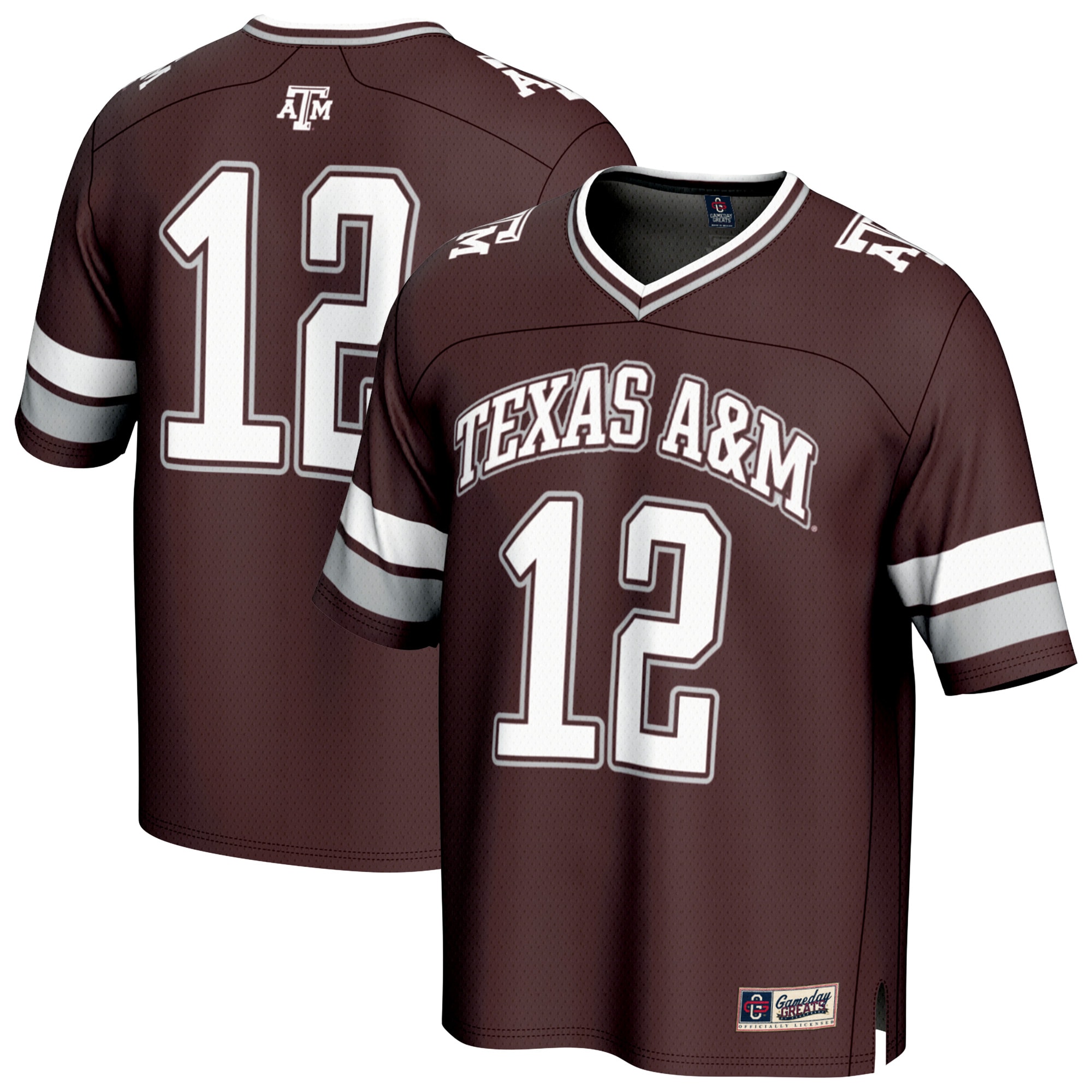 12 Texas A M Aggies Gameday Greats Lightweight Collegiate Football Fashion Jersey Maroon