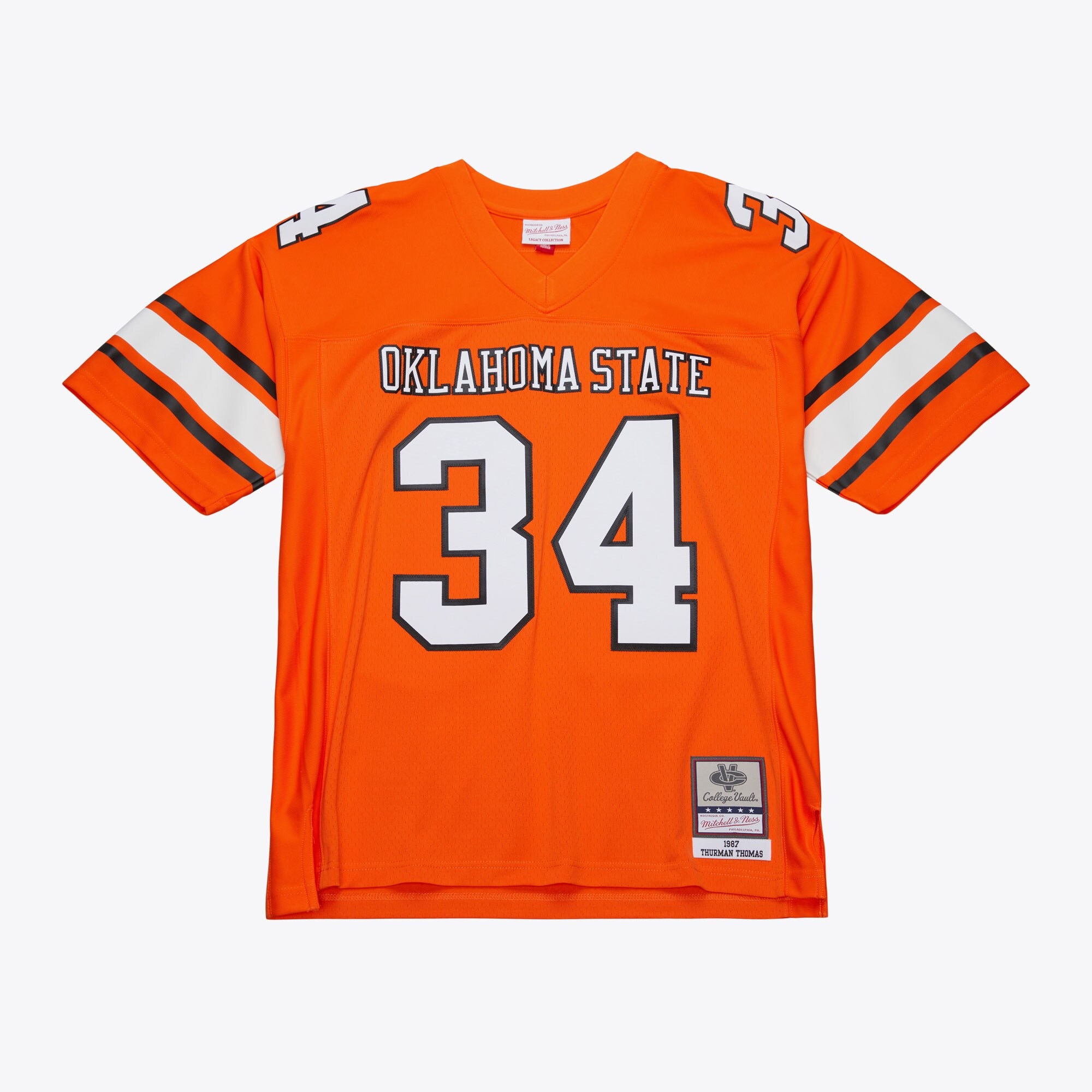Thurman Thomas Oklahoma State Cowboys Women S Mitchell Ness 1987 Replica Jersey Orange Women
