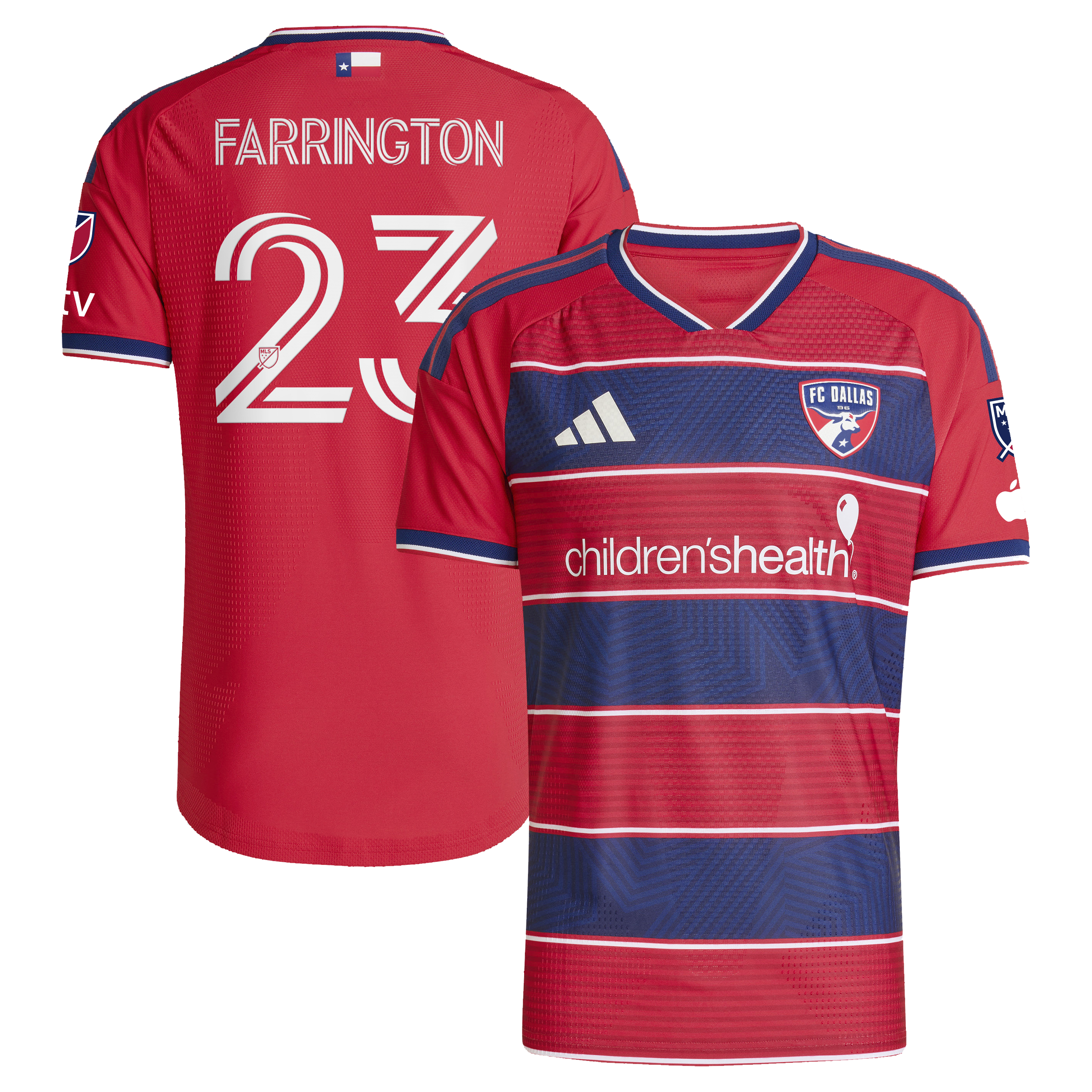 Logan Farrington Fc Dallas 2026 Dna Kit On Field Patch Jersey Red