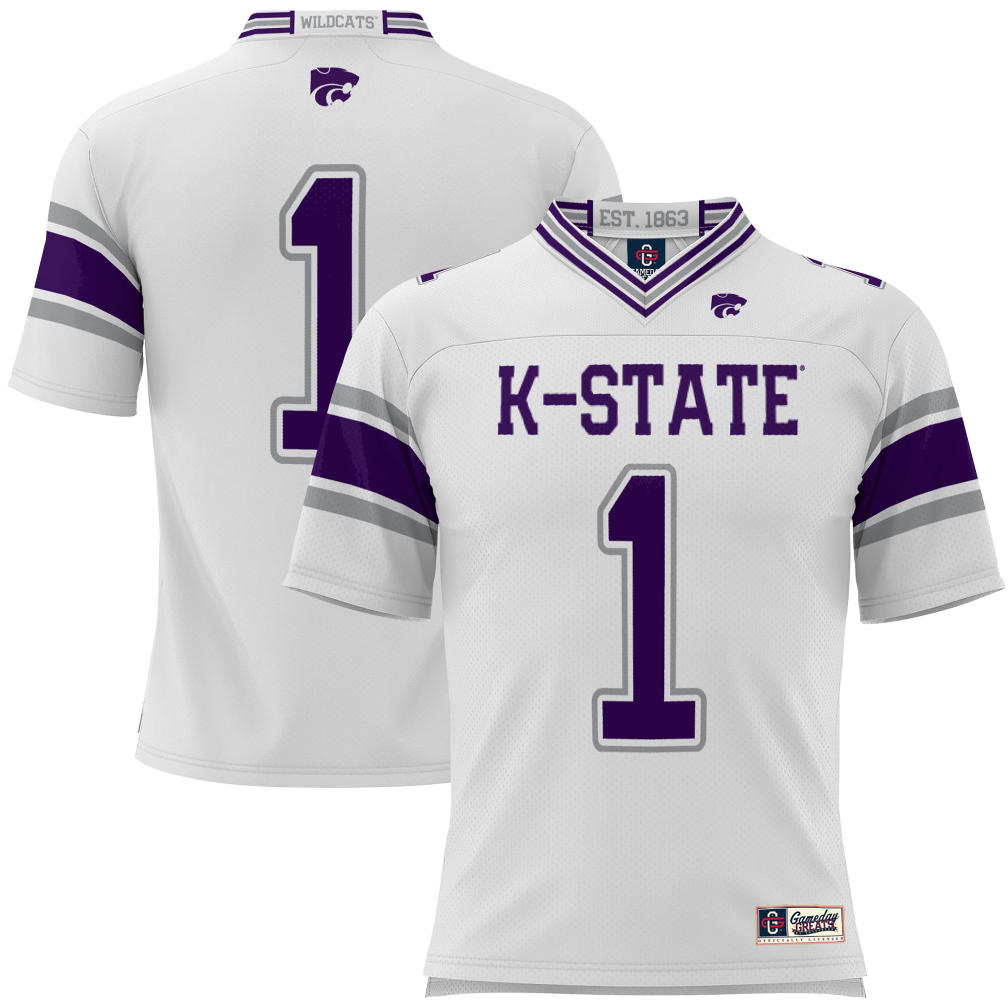 1 Kansas State Wildcats Gameday Greats Football Jersey White