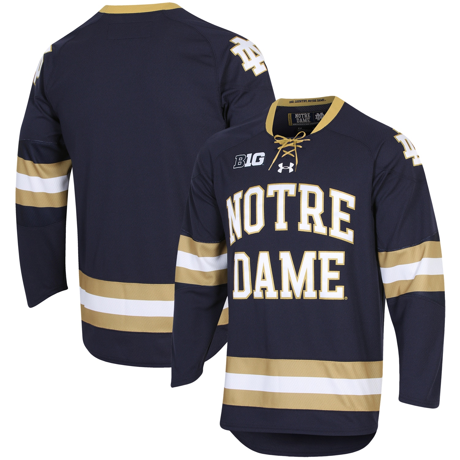Notre Dame Fighting Irish Ua Replica Hockey Jersey Navy