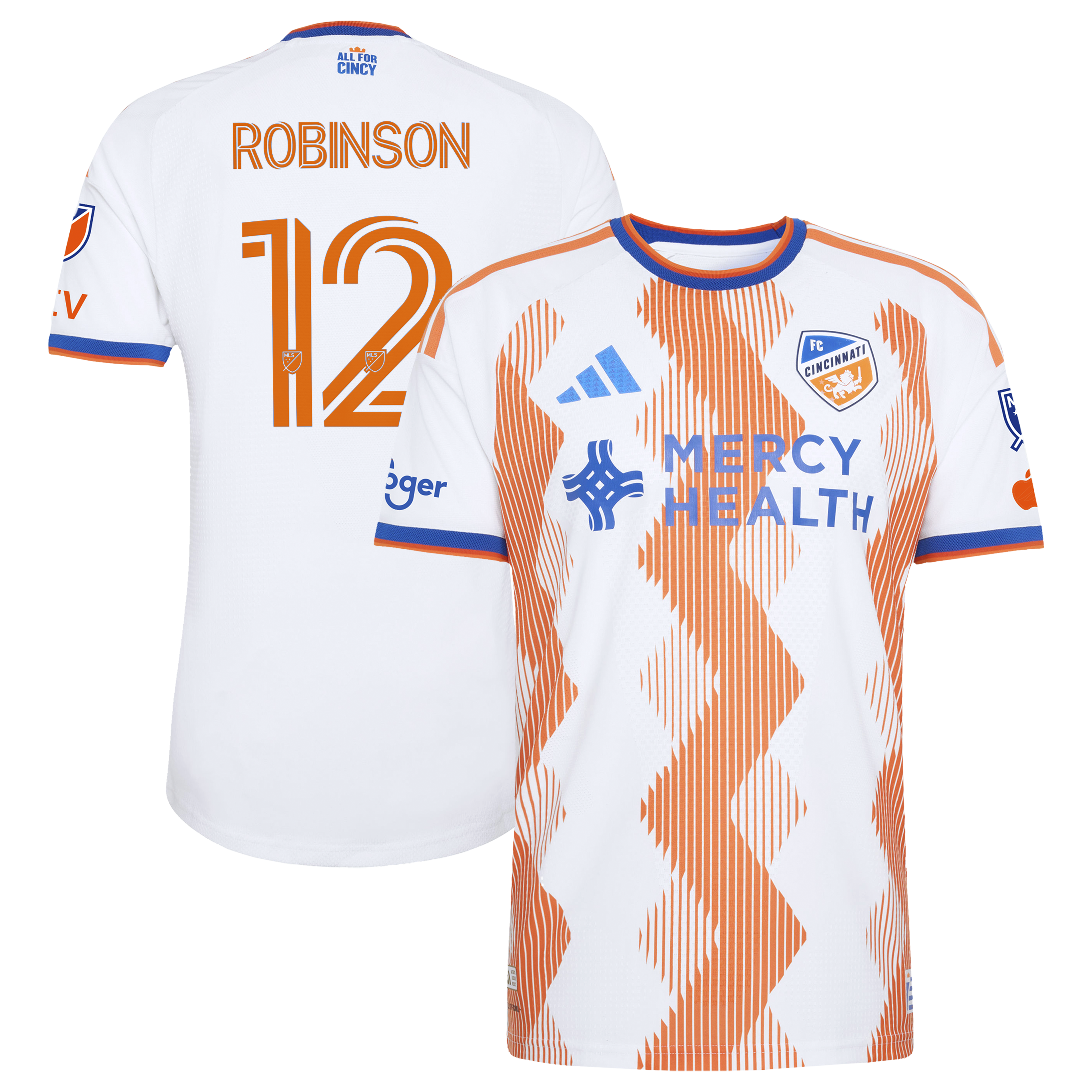 Miles Robinson Fc Cincinnati 2026 The Seven Hills Kit On Field Patch Jersey White