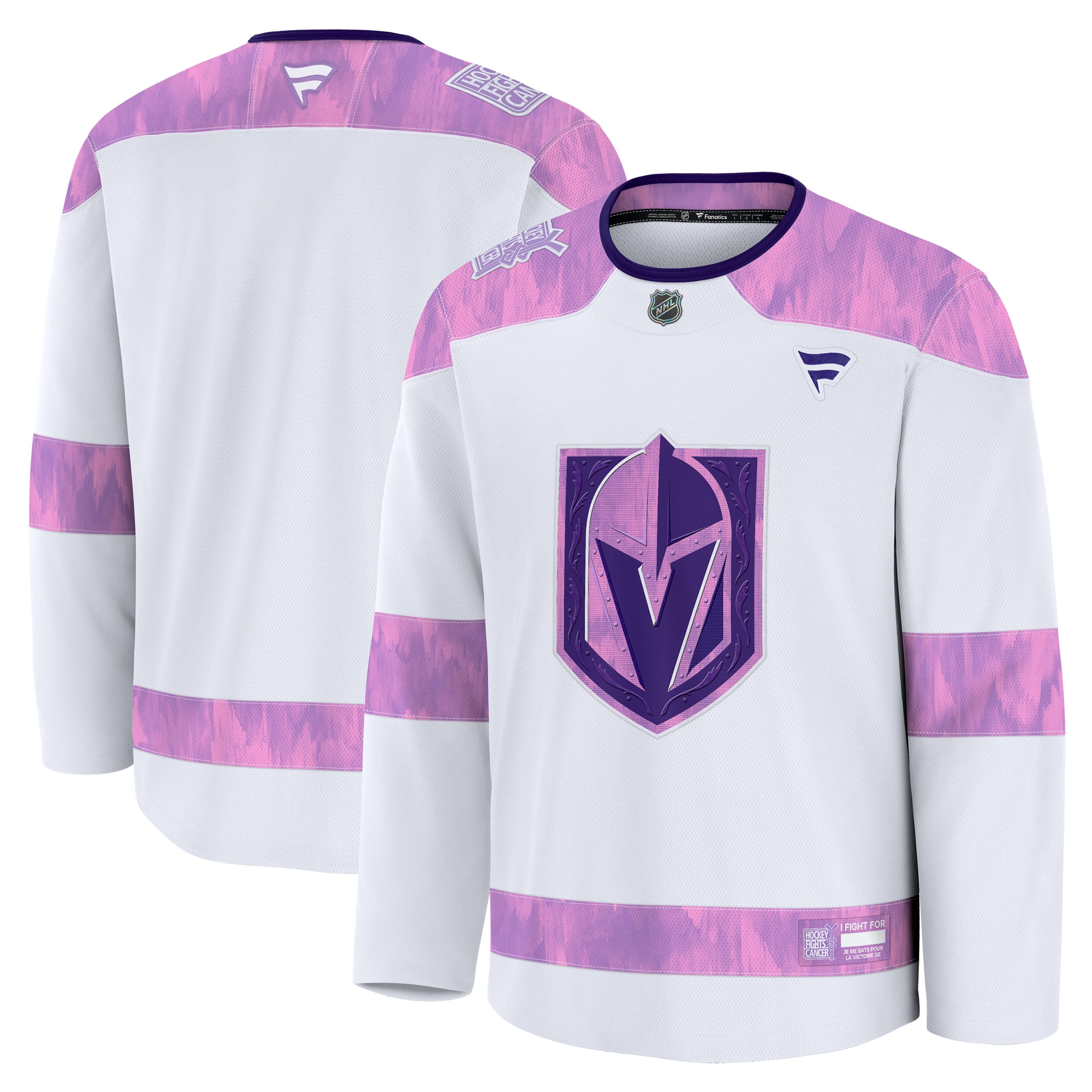 Vegas Golden Knights 2024 Hockey Fights Cancer Practice Jersey White