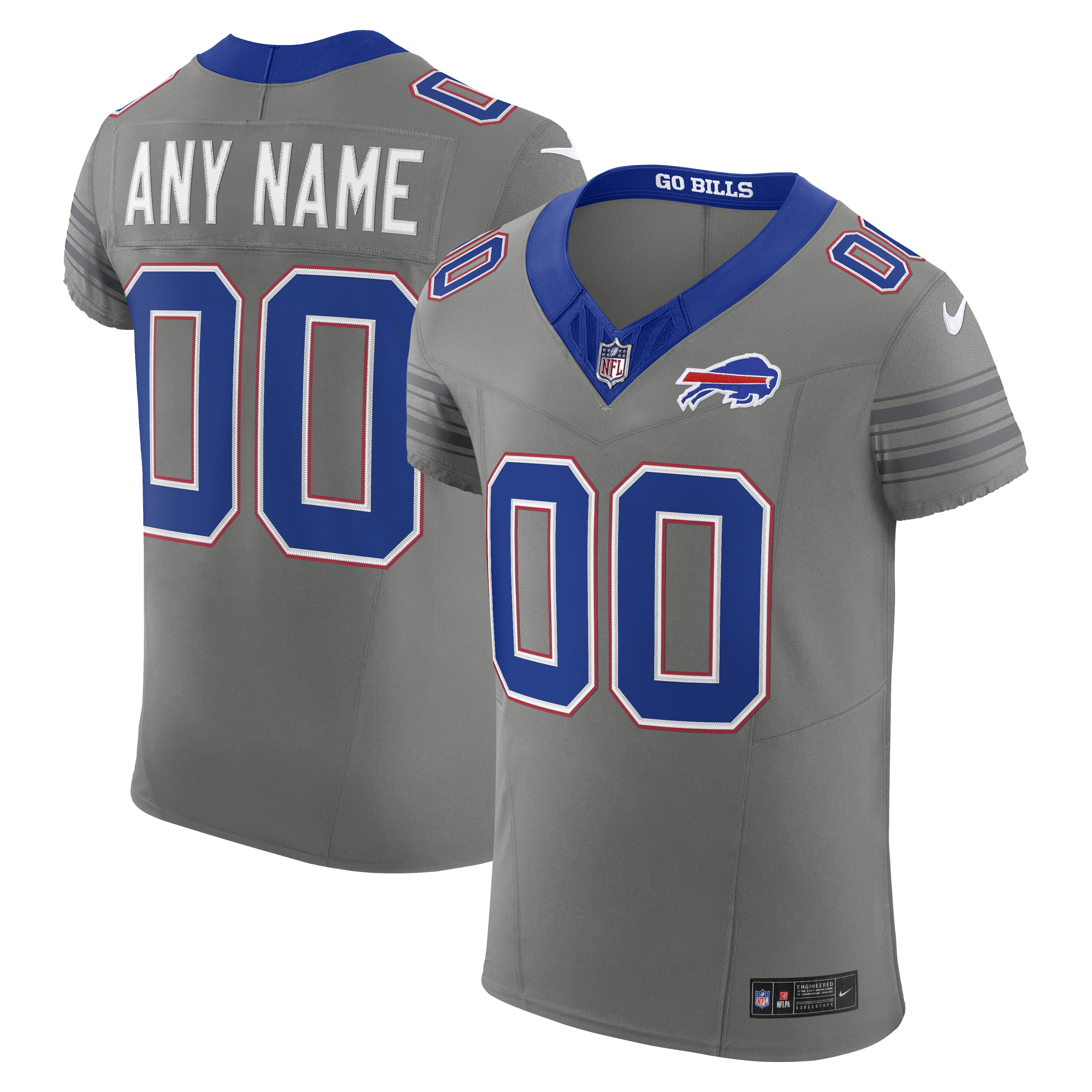 Buffalo Bills Nickel City Vapor F U S E Custom Elite Jersey Gray