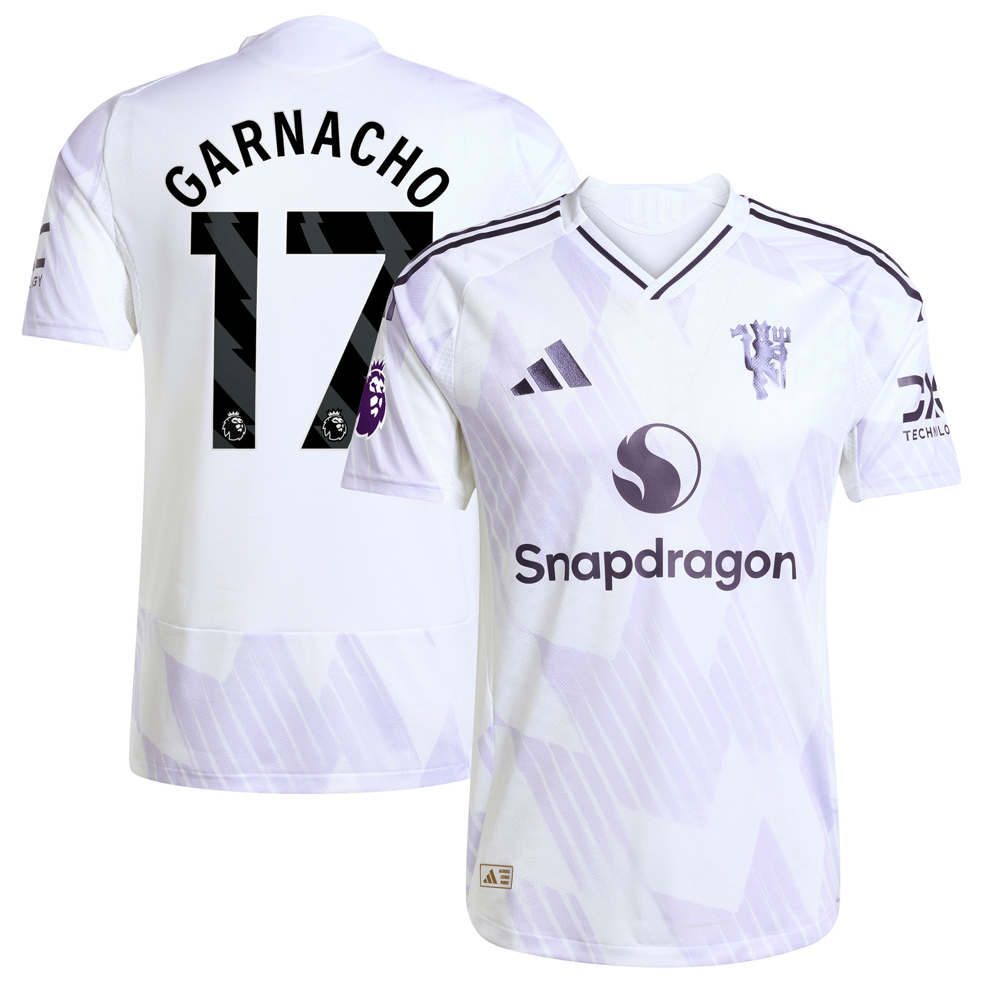 Alejandro Garnacho Manchester United 2025/26 Away Player Jersey White