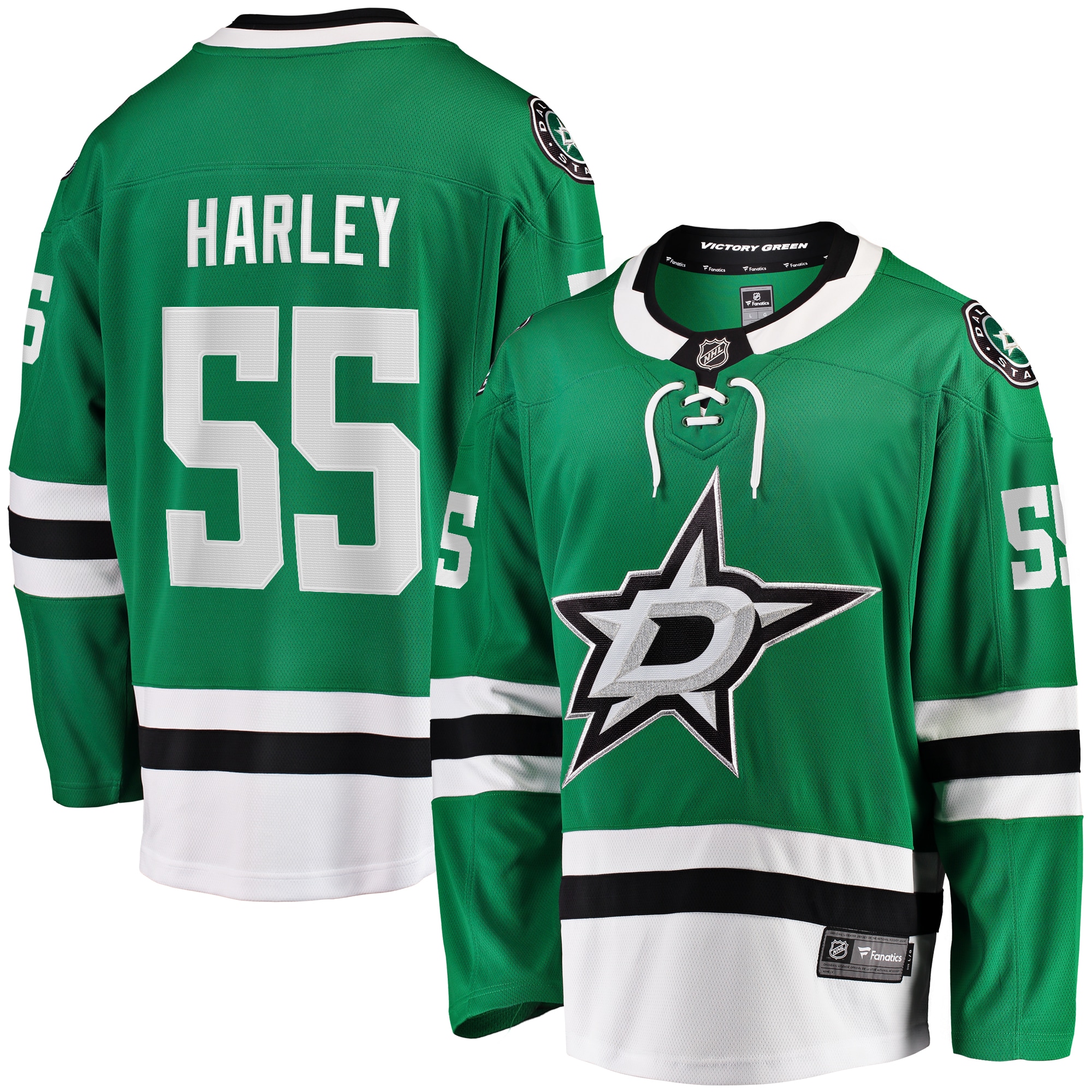Thomas Harley Dallas Stars Home Premier Breakaway Player Jersey Kelly Green