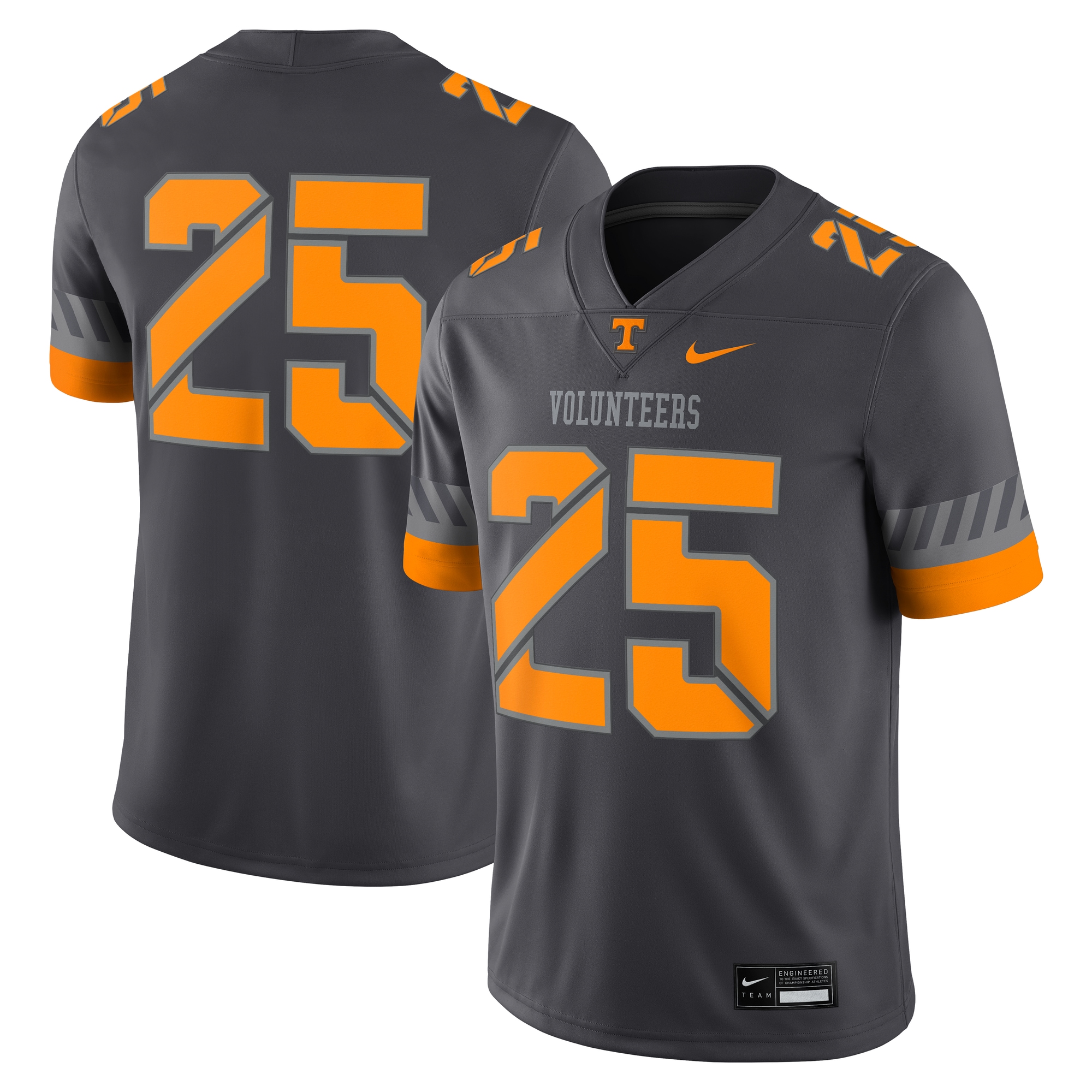25 Tennessee Volunteers Game Jersey Anthracite