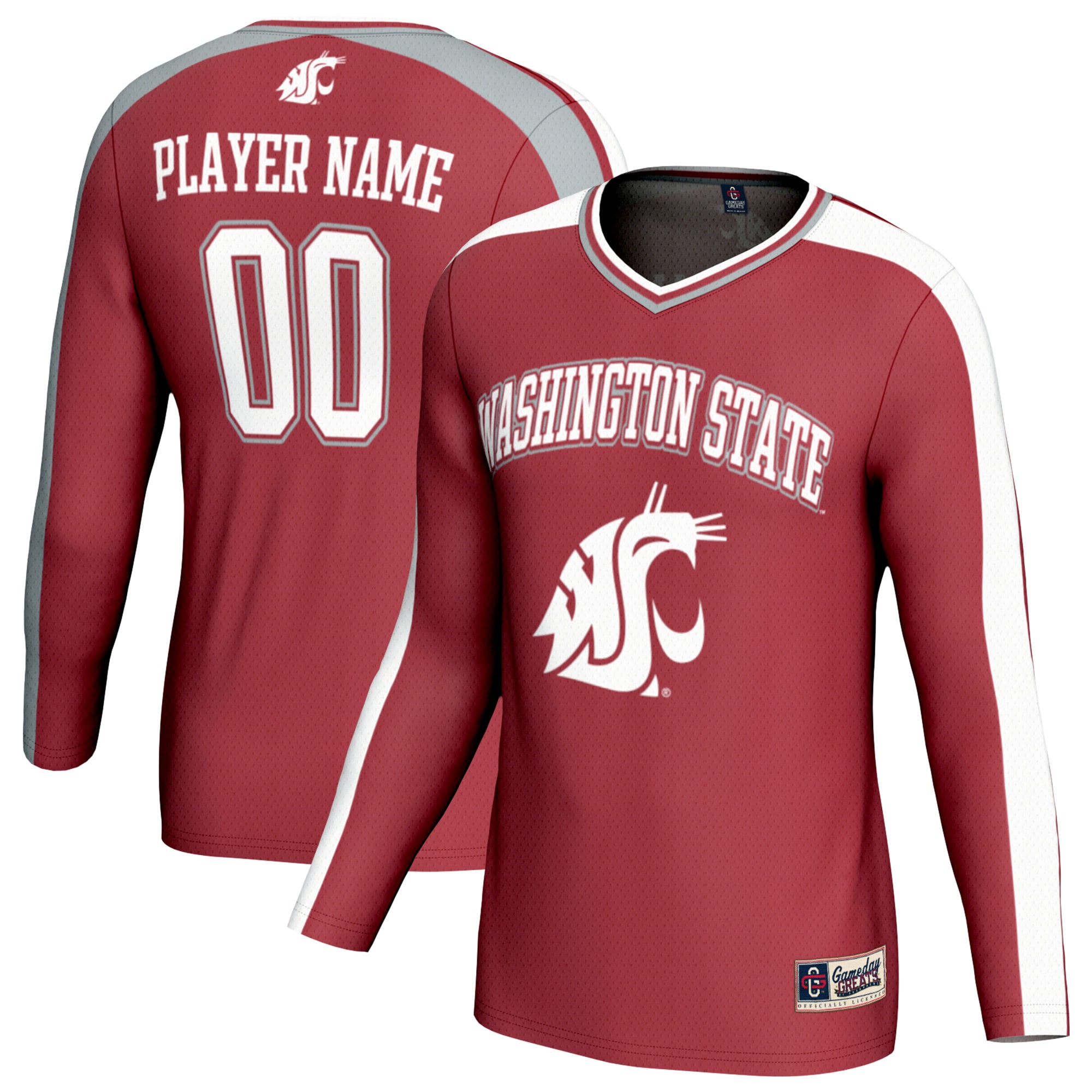 Washington State Cougars Gameday Greats Unisex Nil Pick A Player Lightweight Collegiate Volleyball Fashion Jersey Crimson