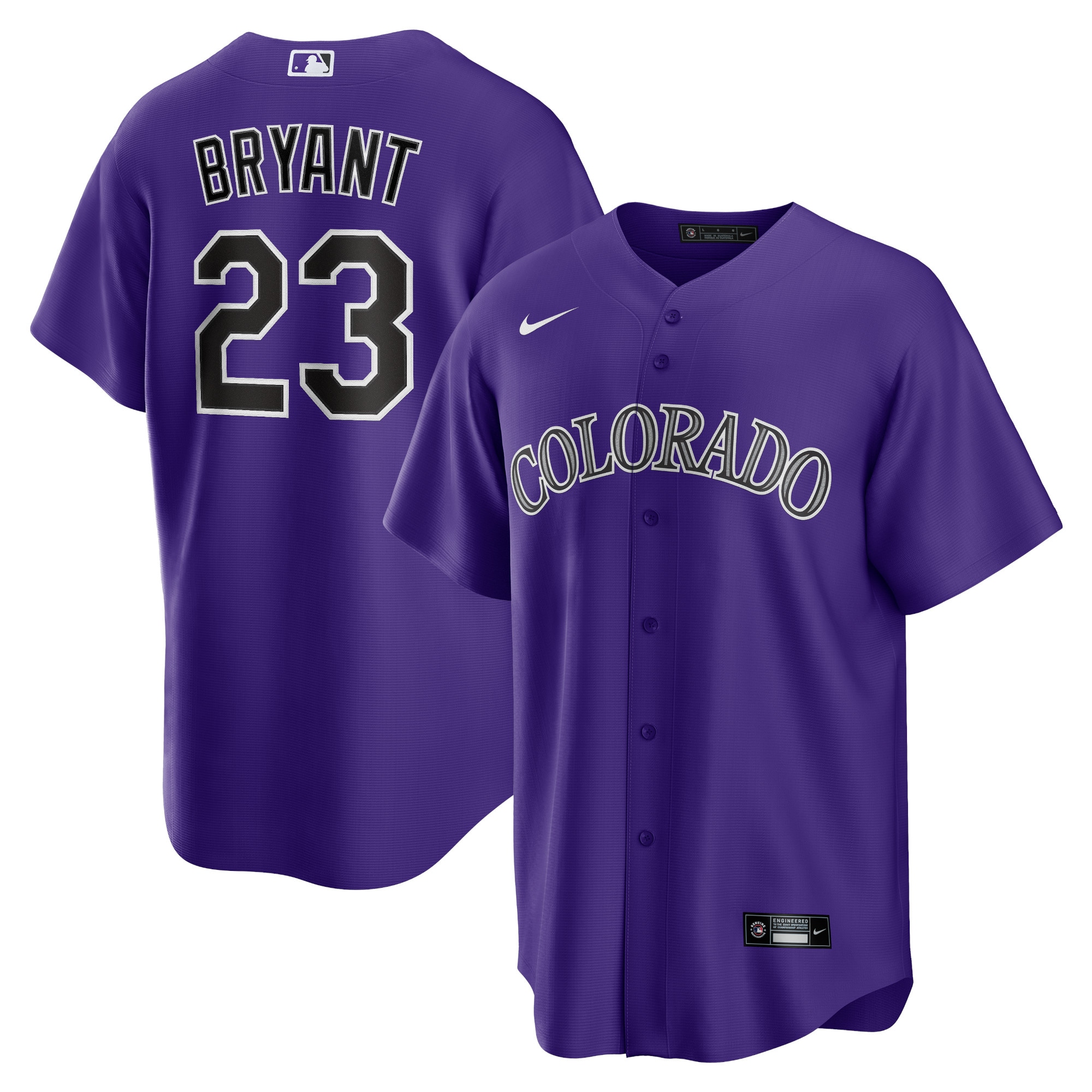 Kris Bryant Colorado Rockies Alternate Replica Player Jersey Purple
