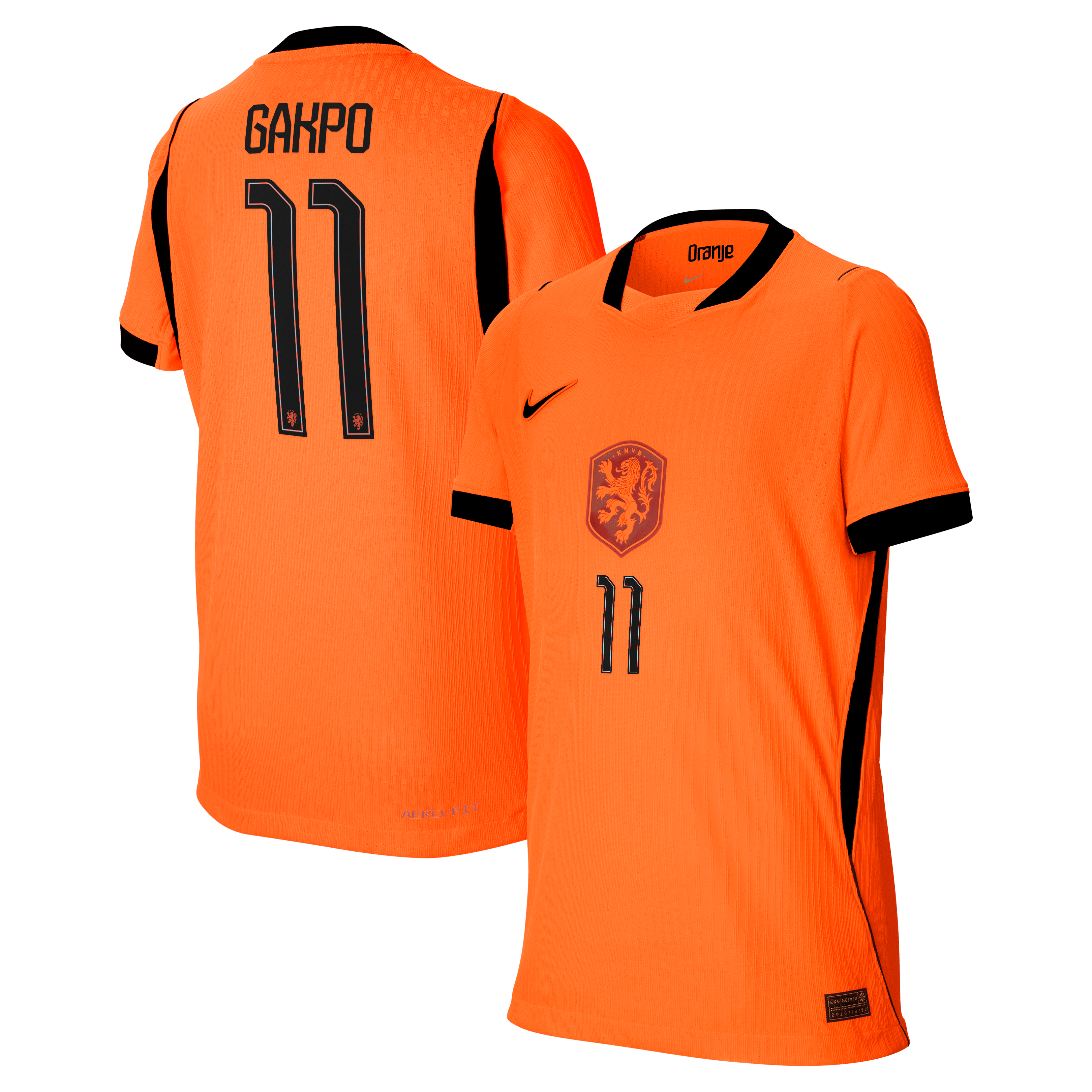 Cody Gakpo Netherlands National Team 2026 Home Match Jersey Orange Men