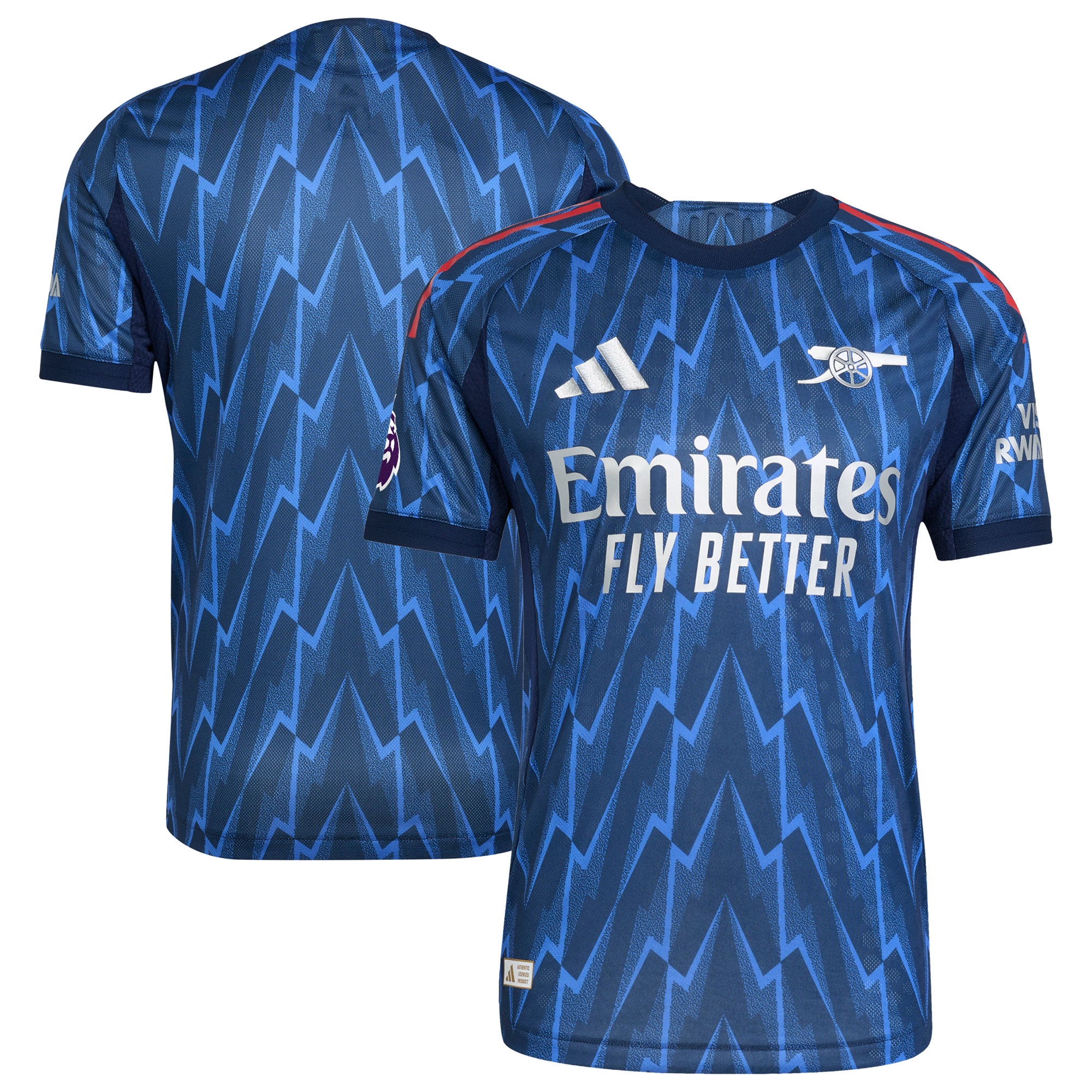 Arsenal 2025/26 Away Jersey With Patch Blue