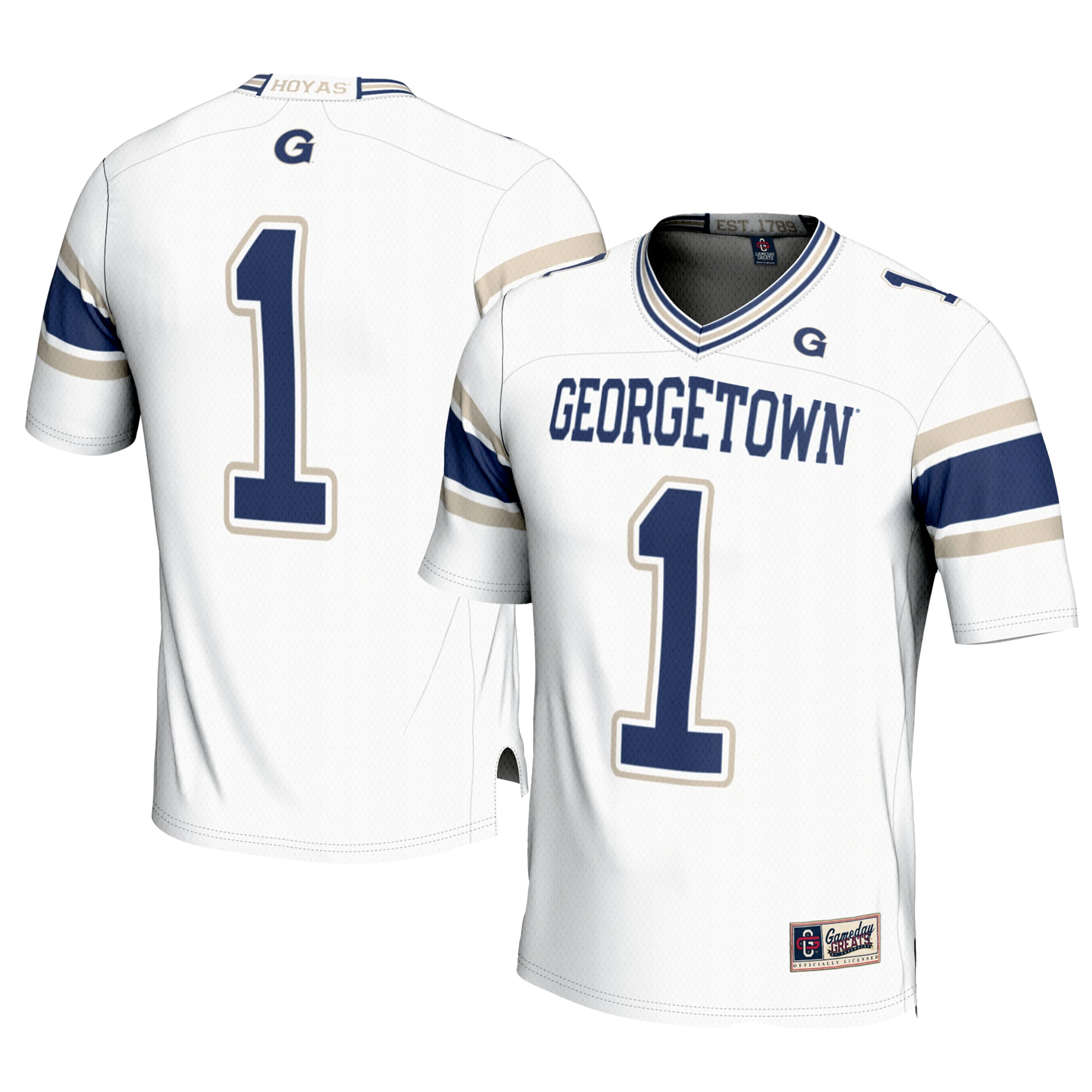 1 Georgetown Hoyas Gameday Greats Football Jersey White