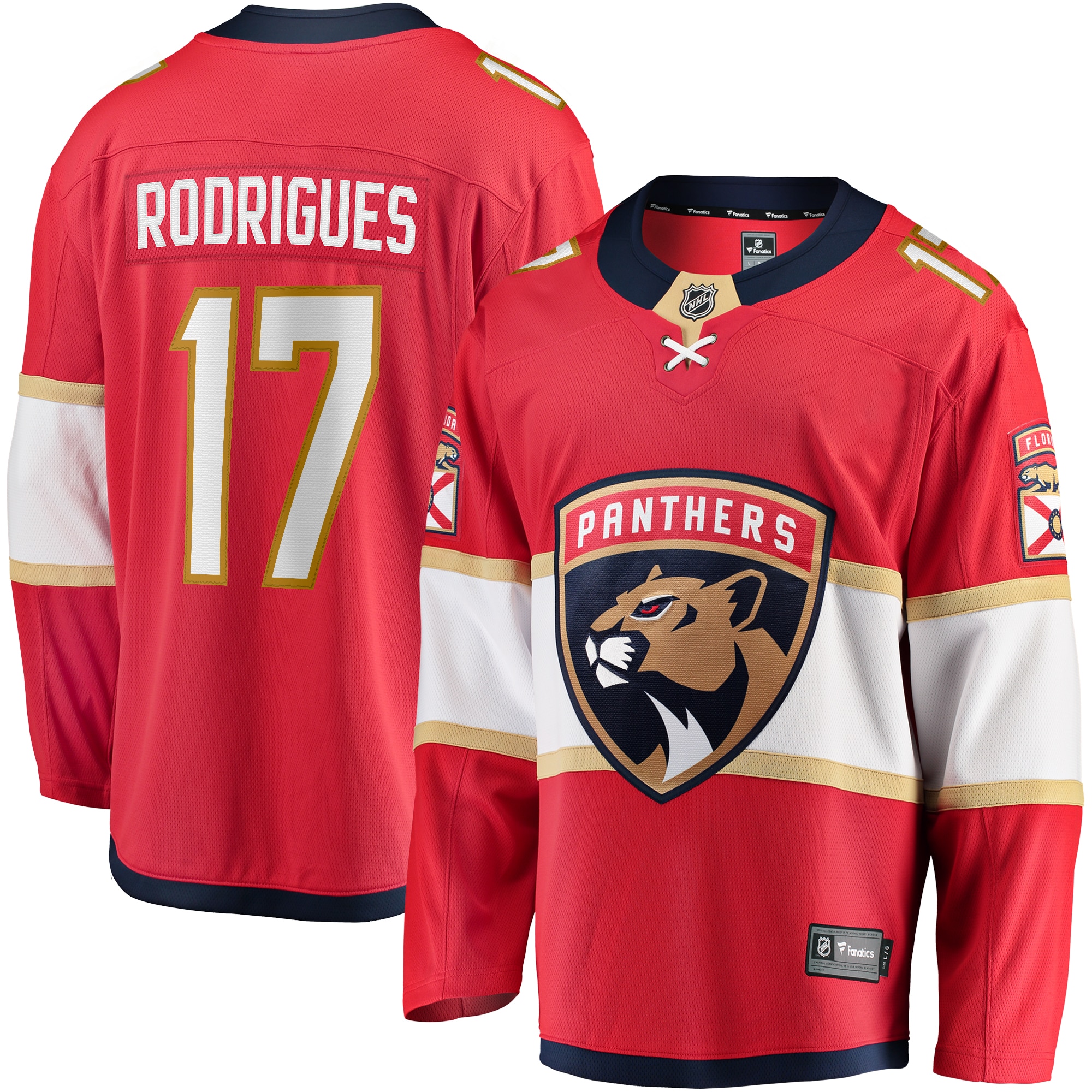 Evan Rodrigues Florida Panthers Home Breakaway Jersey Red