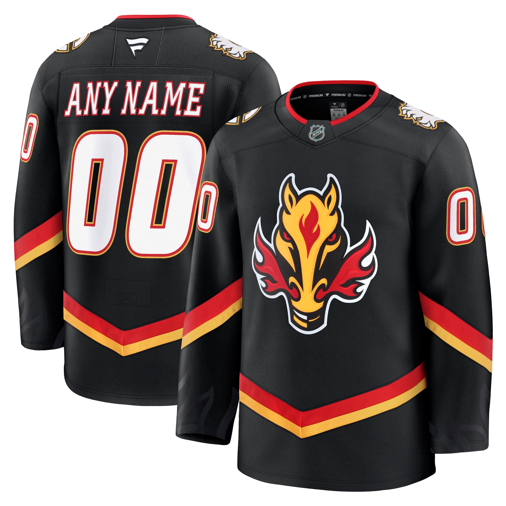 Calgary Flames Alternate Premium Custom Jersey Black
