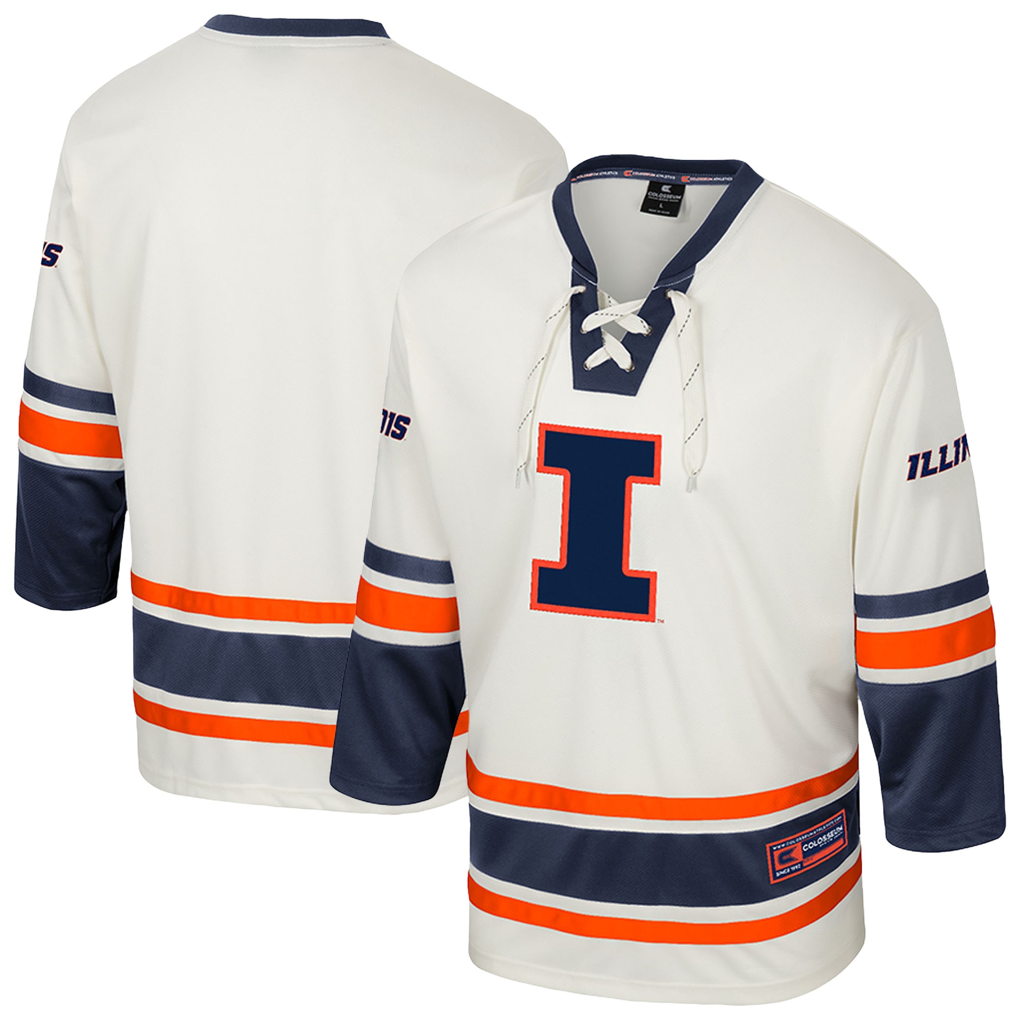 Illinois Fighting Illini Colosseum Puck Proud Fashion Hockey Jersey Cream