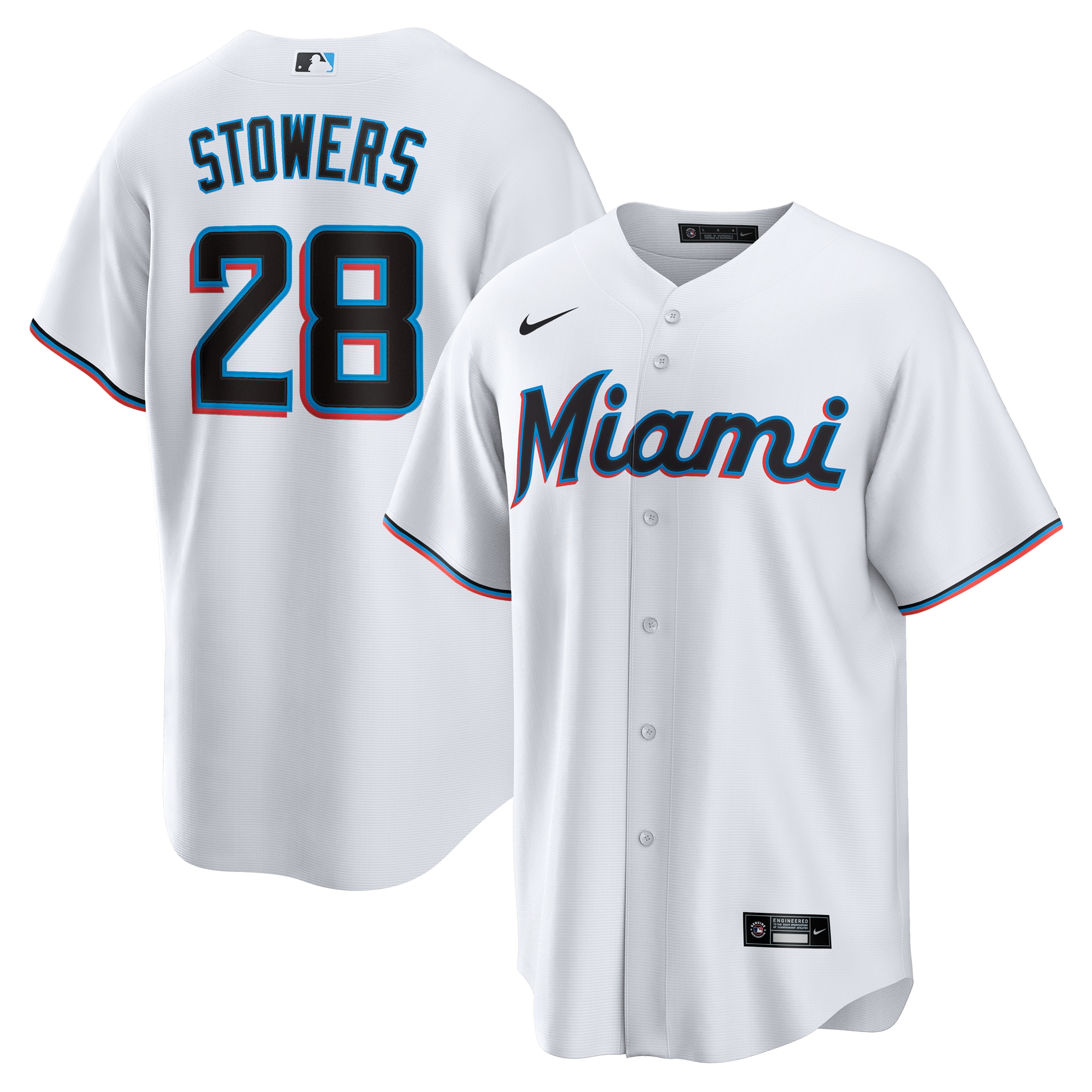 Kyle Stowers Miami Marlins Home Replica Jersey White