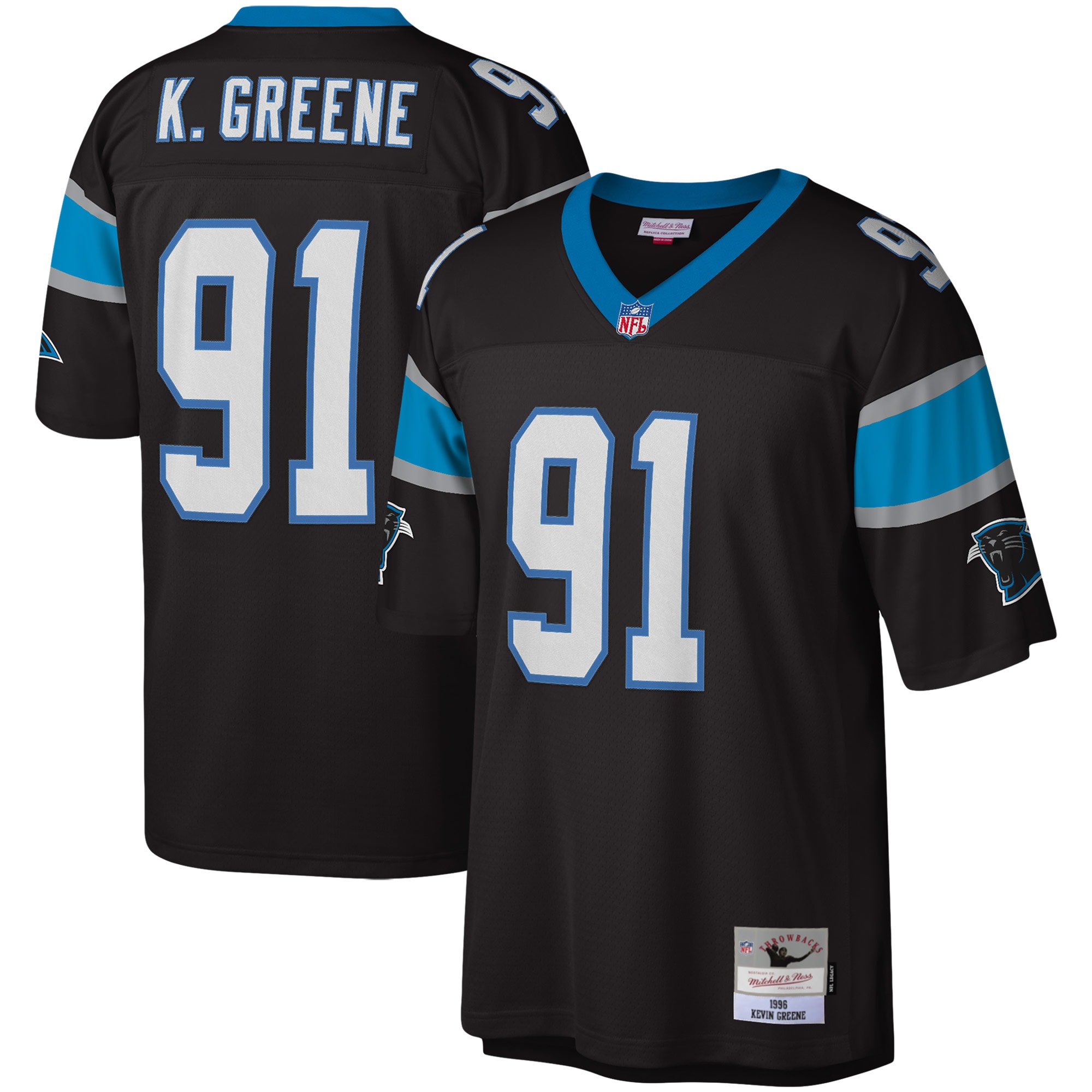 Kevin Greene Carolina Panthers Mitchell Ness Legacy Replica Jersey Black