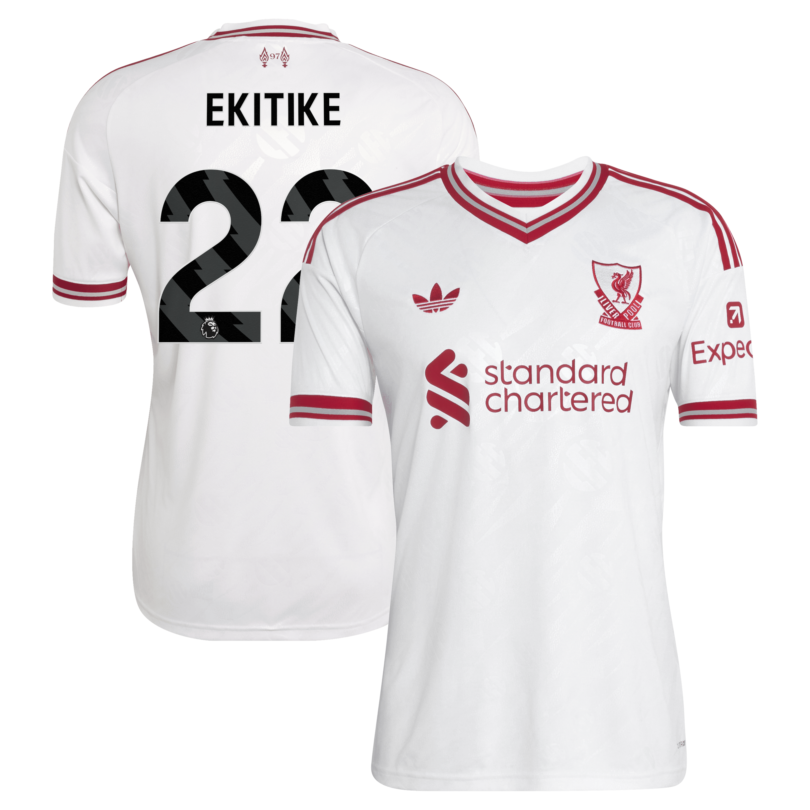 Hugo Ekitike Liverpool 2026/27 Away Replica Jersey White