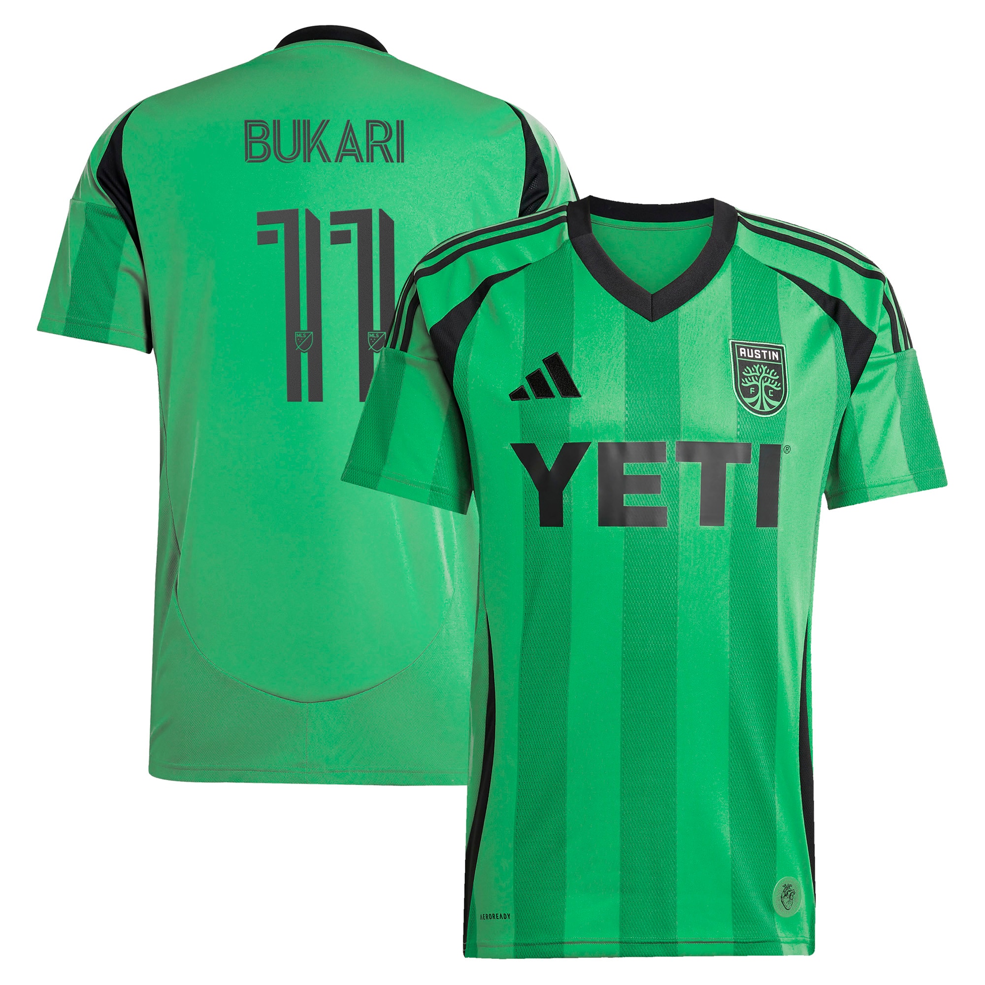 Osman Bukari Austin Fc 2025 The Heartbeat Kit Replica Player Jersey Green