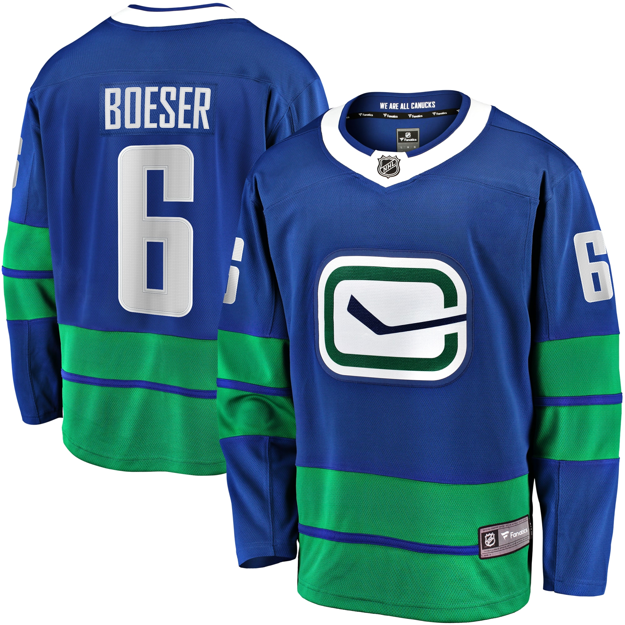 Brock Boeser Vancouver Canucks Breakaway Jersey Blue