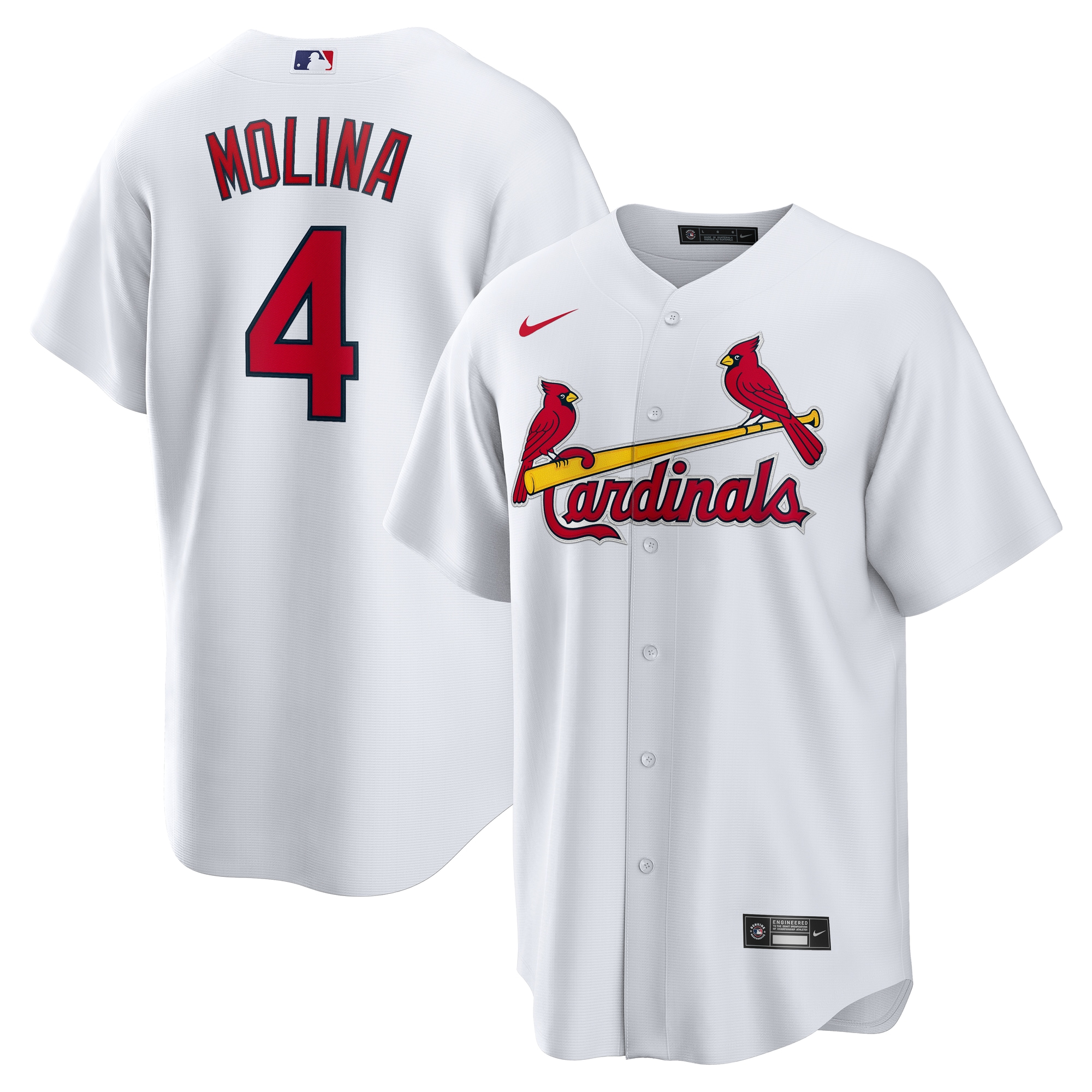 Yadier Molina St Louis Cardinals Home Replica Retired Player Jersey White