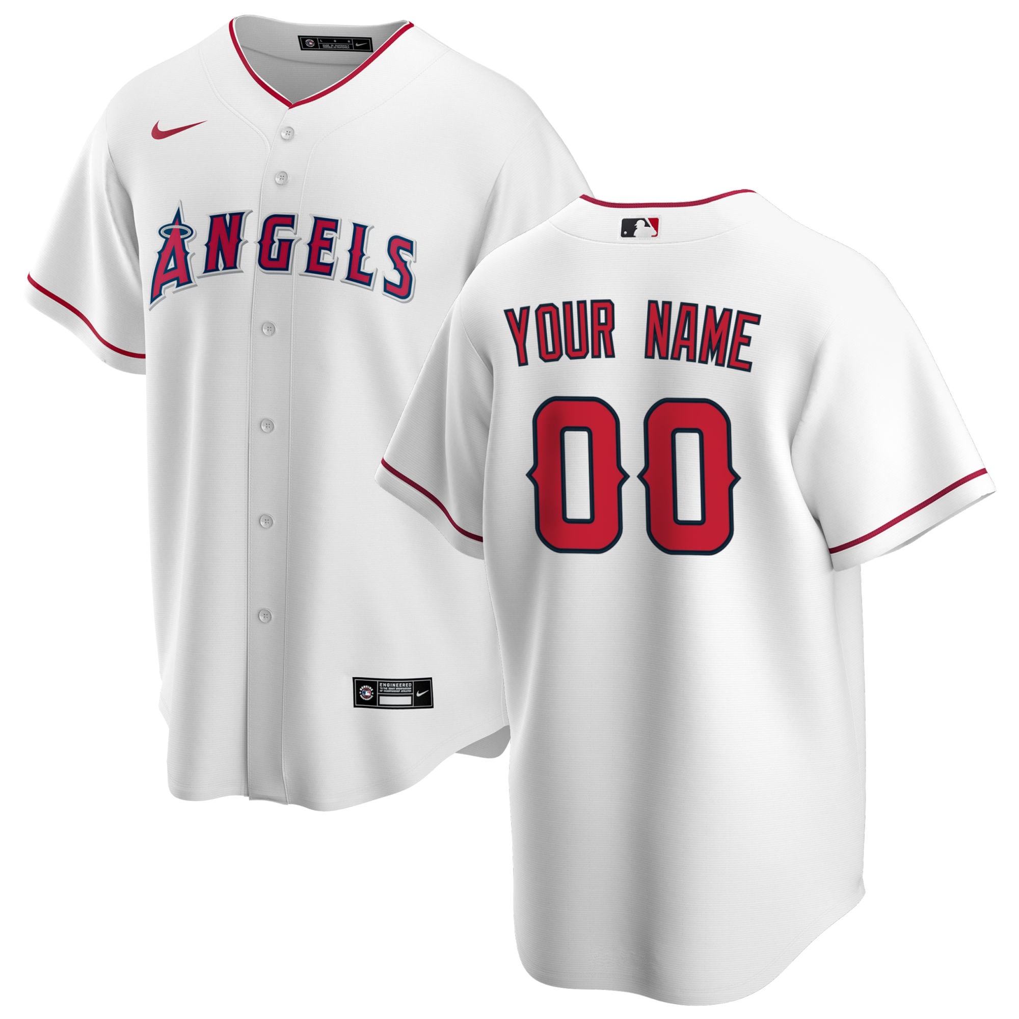 Los Angeles Angels Home Replica Custom Jersey White