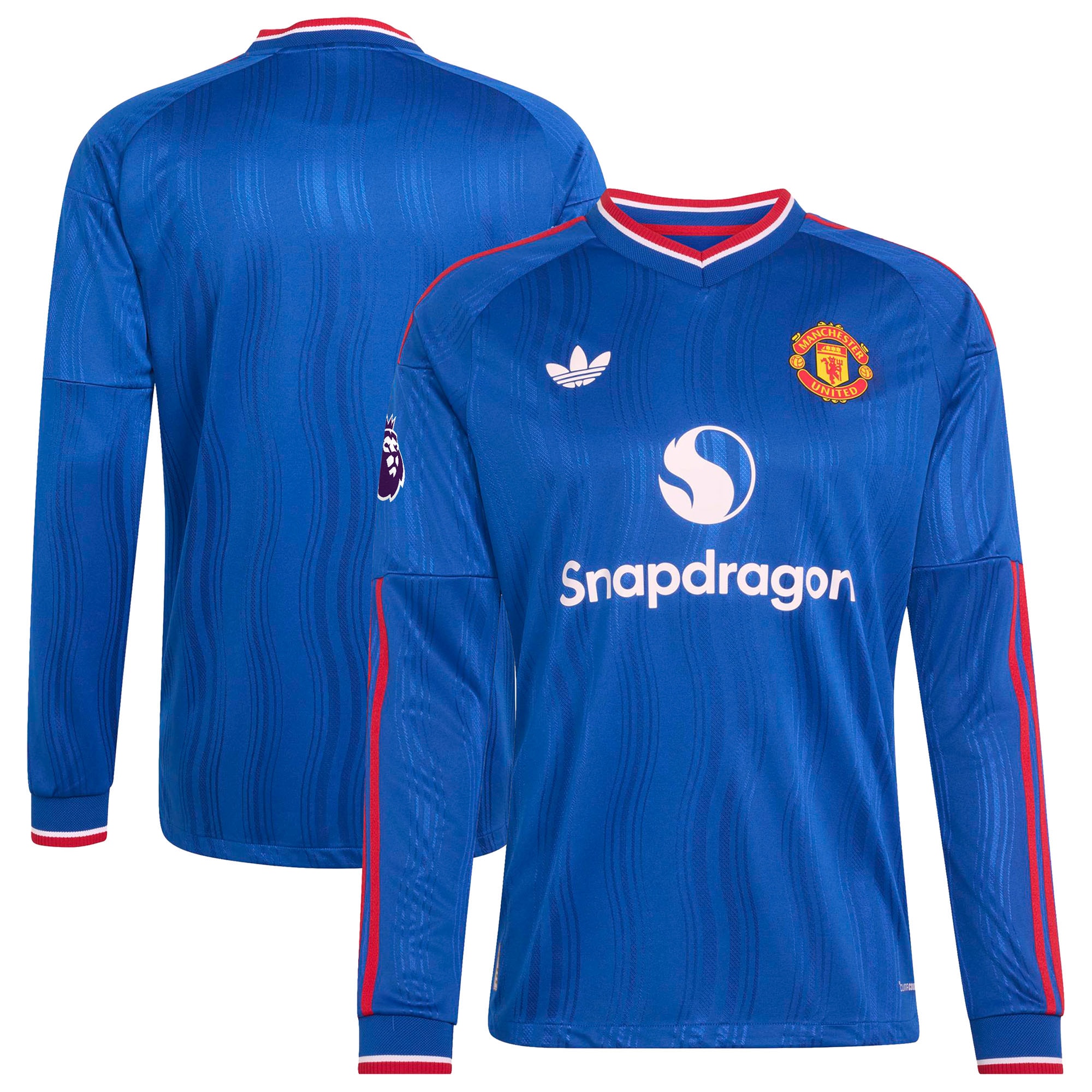 Manchester United 2026/27 Away On Field Long Sleeve Patch Jersey Royal
