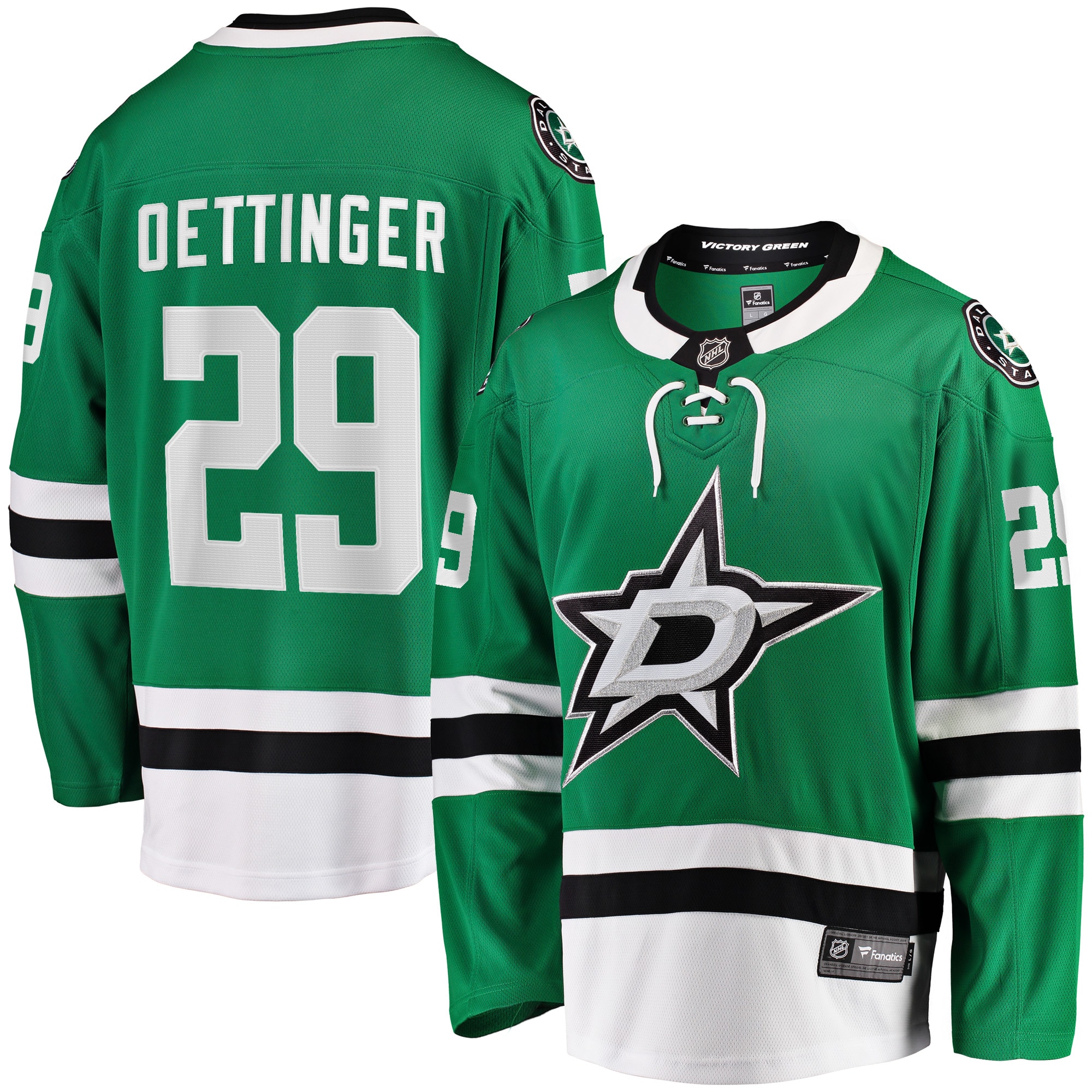 Jake Oettinger Dallas Stars Home Breakaway Player Jersey Kelly Green