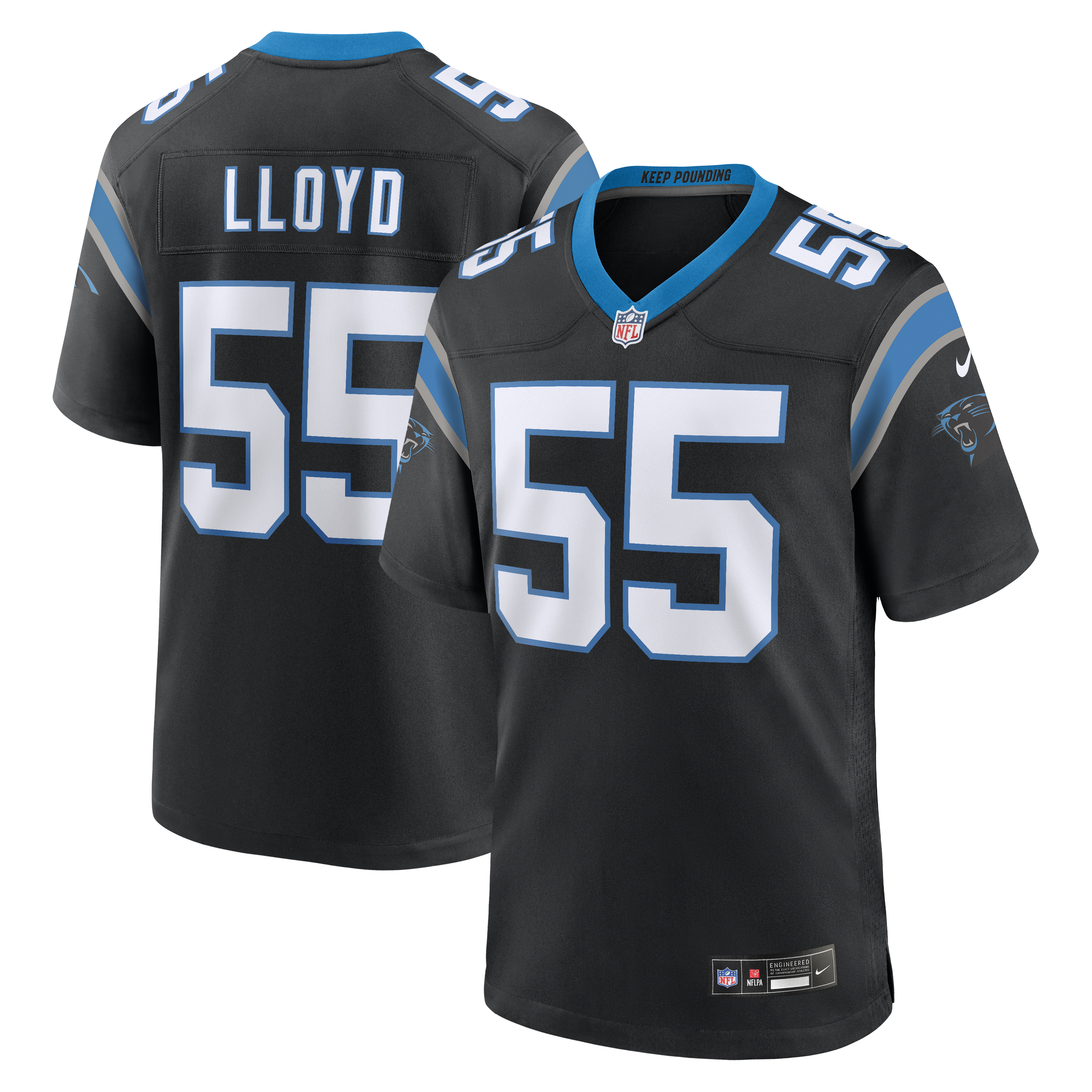 Devin Lloyd Carolina Panthers Team Game Jersey Black