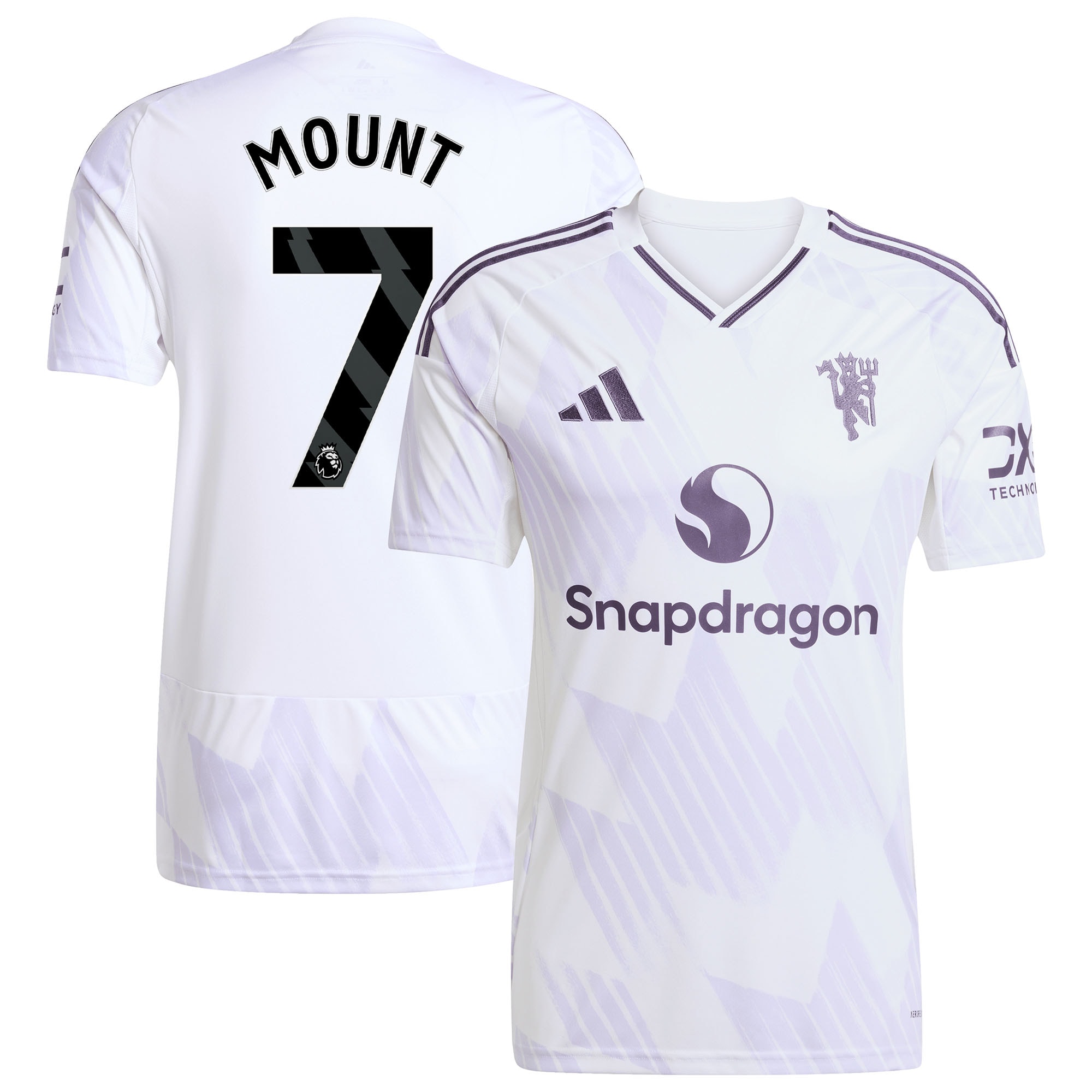 Mason Mount Manchester United 2025/26 Away Replica Player Jersey White