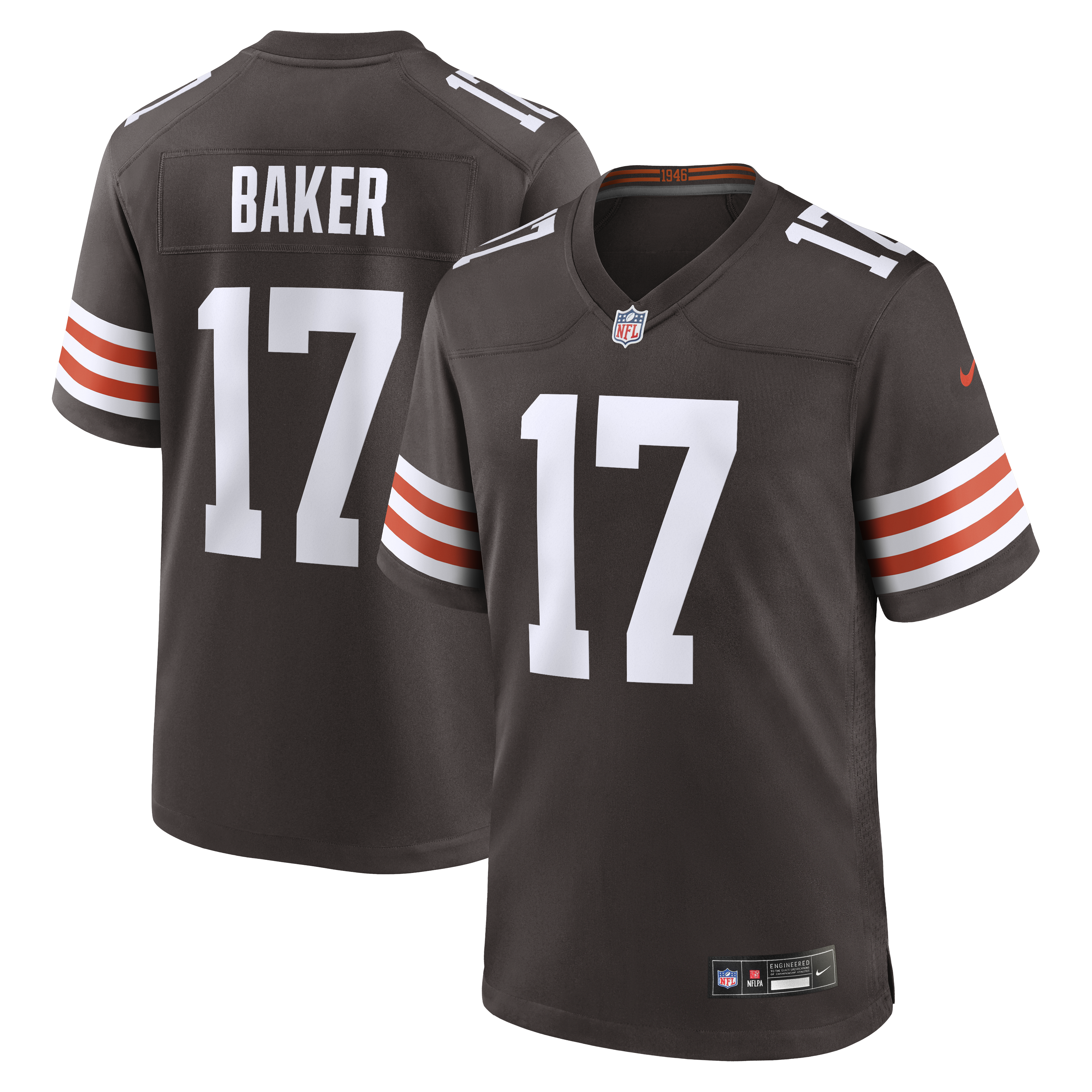 Jerome Baker Cleveland Browns Team Game Jersey Brown
