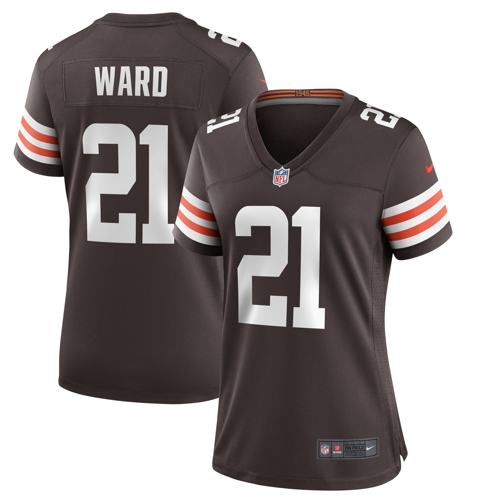 Denzel Ward Cleveland Browns Women S Player Game Jersey Brown