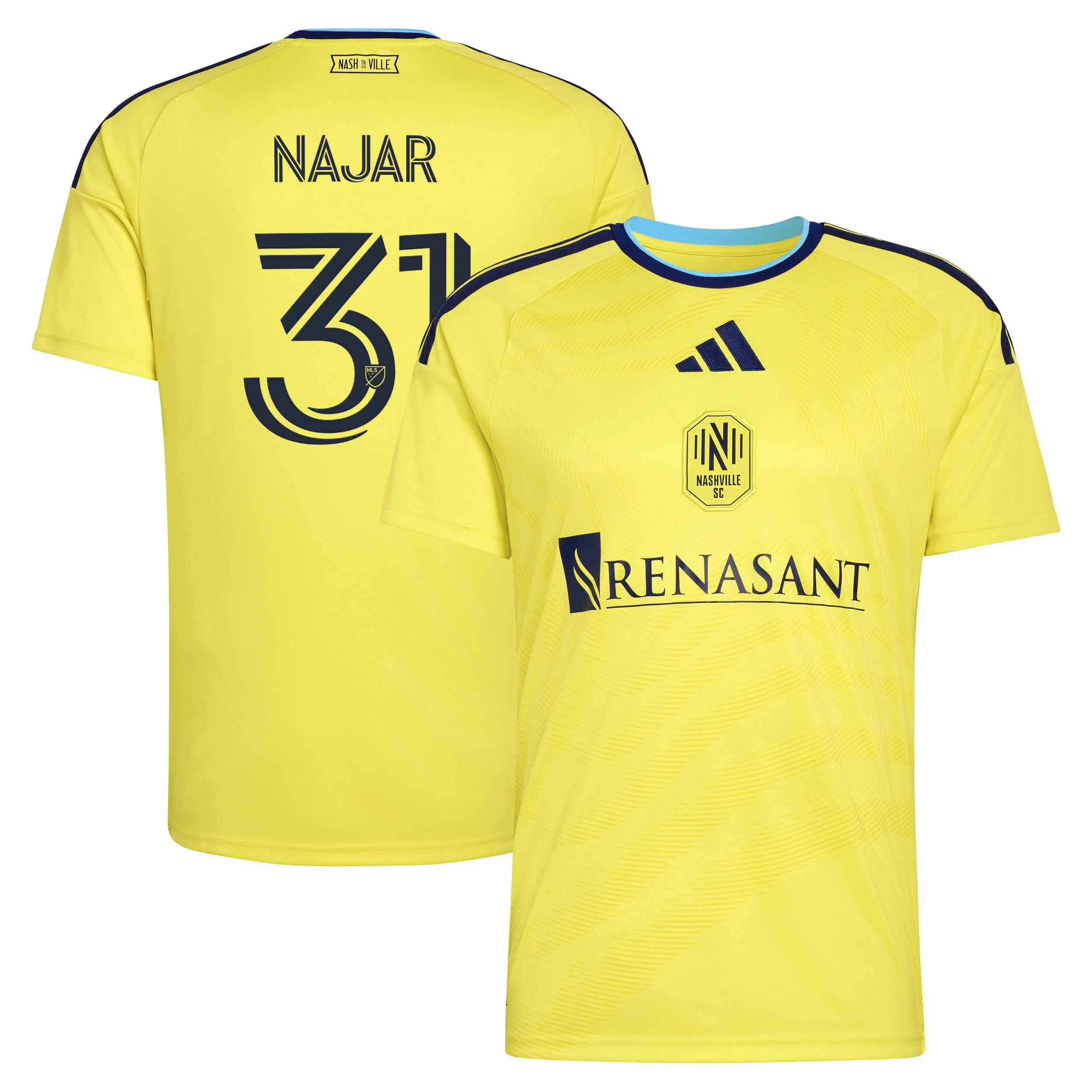 Andy Najar Nashville Sc 2026 The Reverb Kit Replica Jersey Yellow