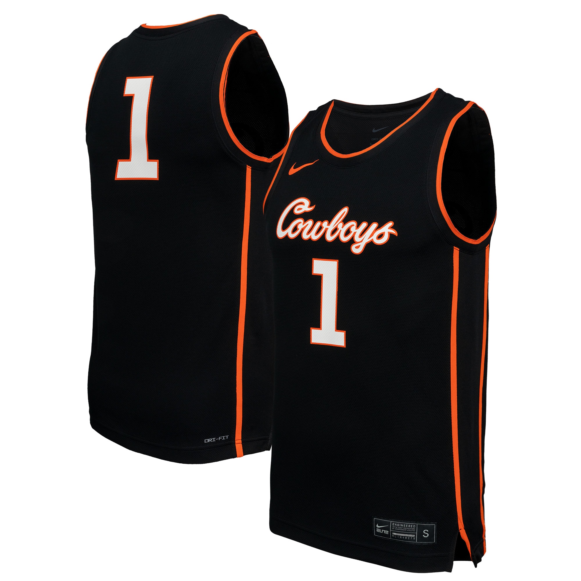 1 Oklahoma State Cowboys Women S Replica Basketball Jersey Black Women