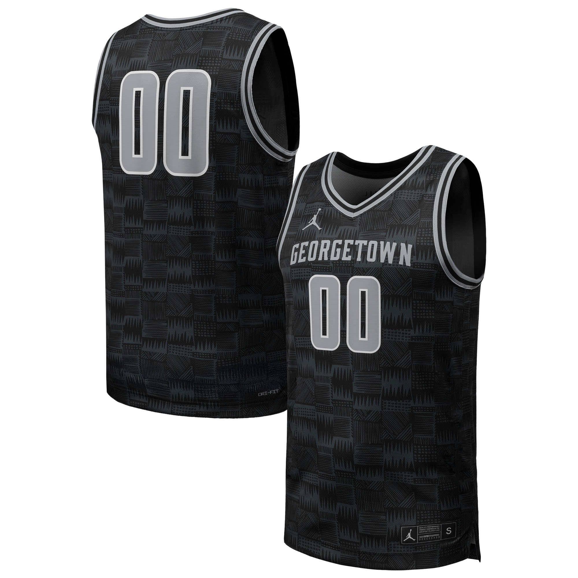 00 Georgetown Hoyas Jordan Brand Replica Basketball Jersey Black