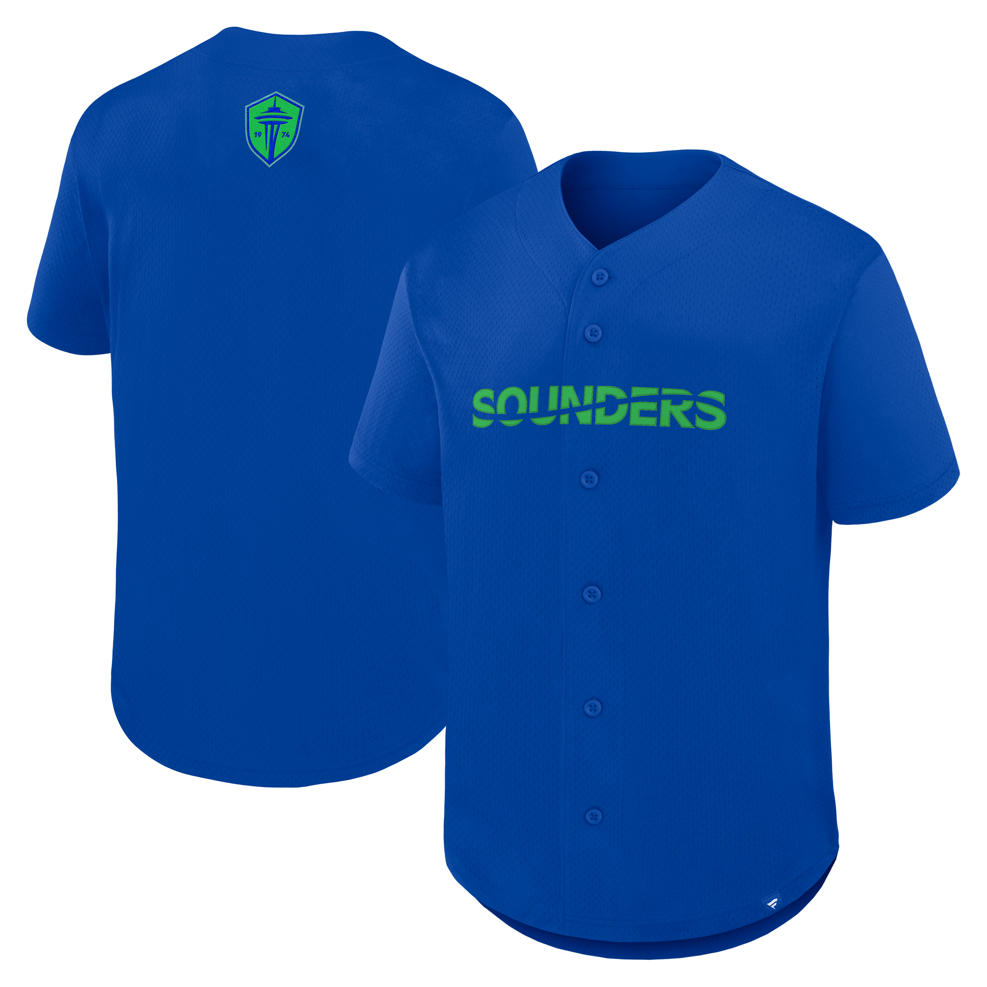 Seattle Sounders Fc Maximum Intensity Button Up Jersey Blue