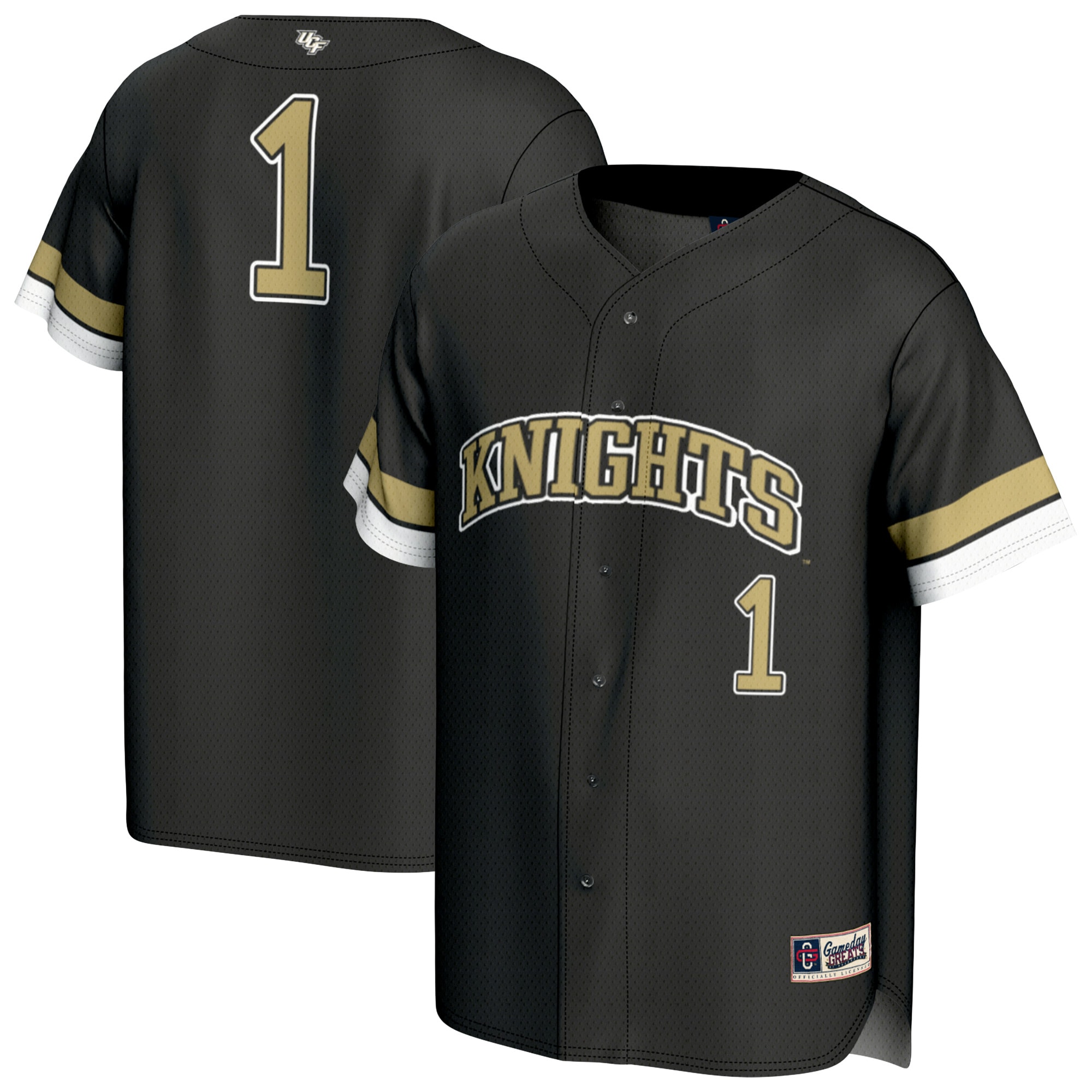 1 Ucf Knights Gameday Greats Unisex Collegiate Baseball Fashion Jersey Black
