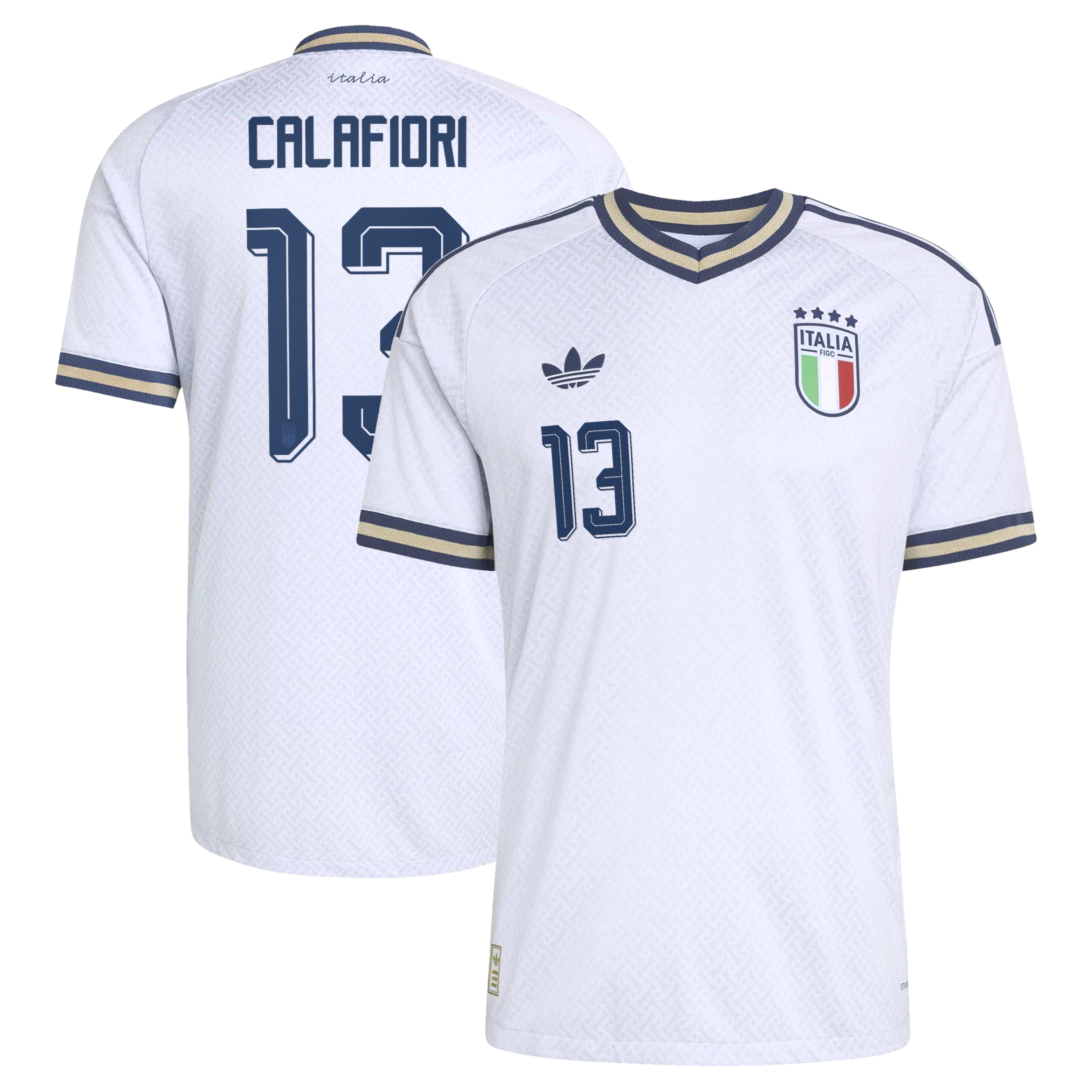 Riccardo Calafiori Italy National Team 2026 Away On Field Jersey Light Blue