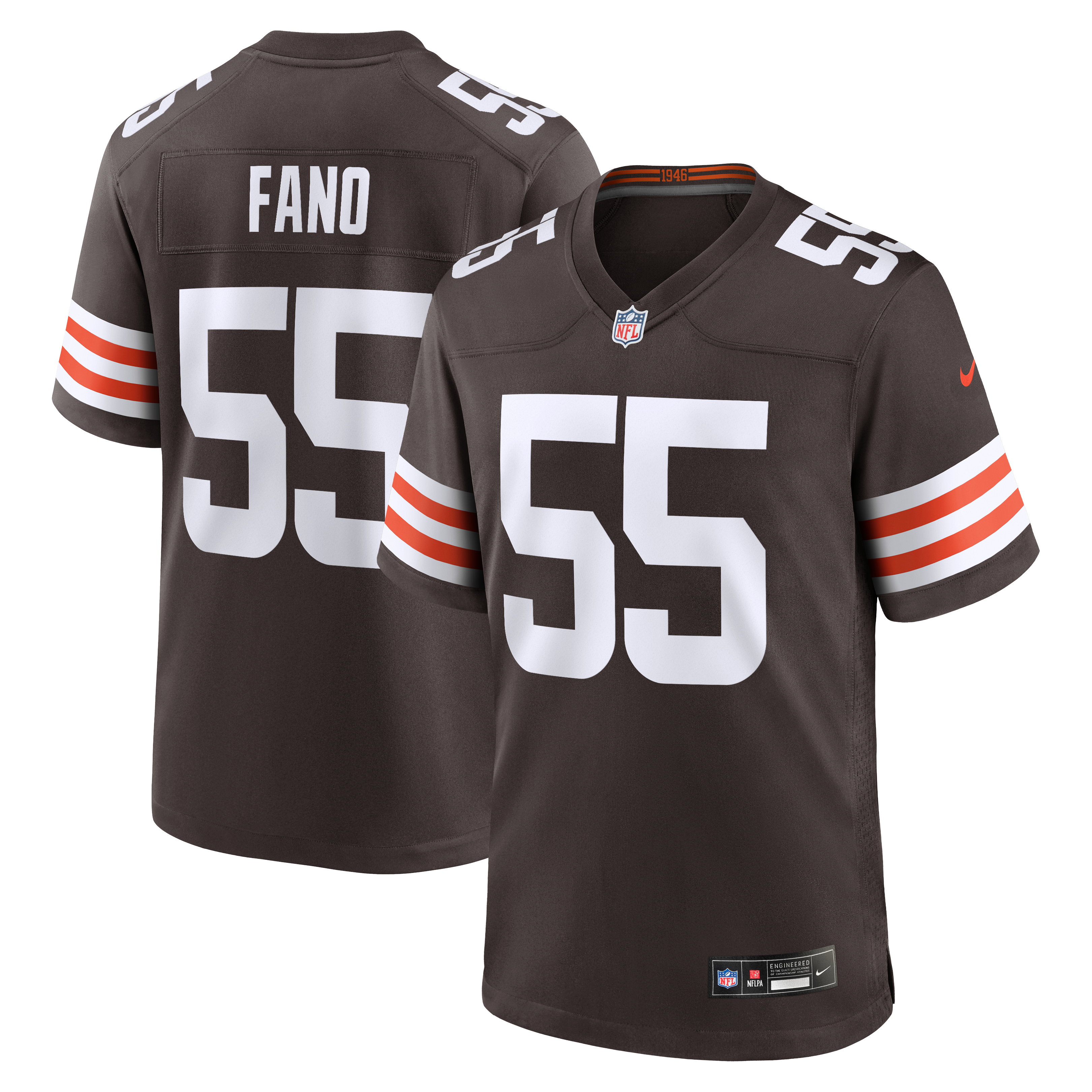 Cleveland Browns Spencer Fano 2026 Nfl Draft First Round Pick No 9 Team Game Jersey Brown