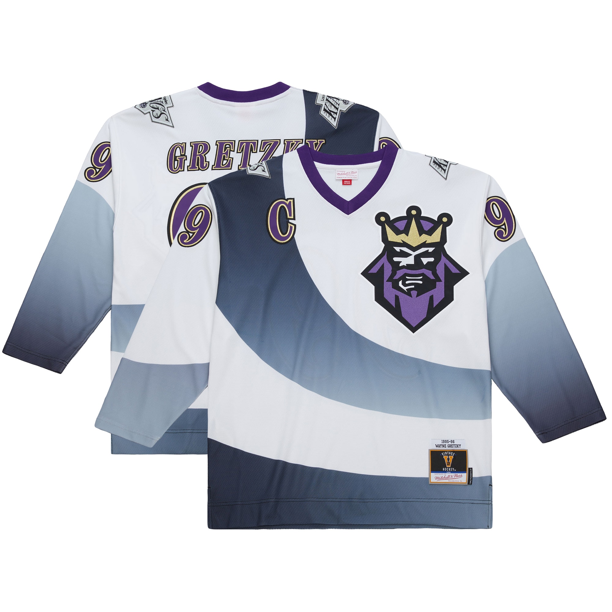 Wayne Gretzky Los Angeles Kings Mitchell Ness Big Tall 1995/96 Blue Line 2 0 Jersey White